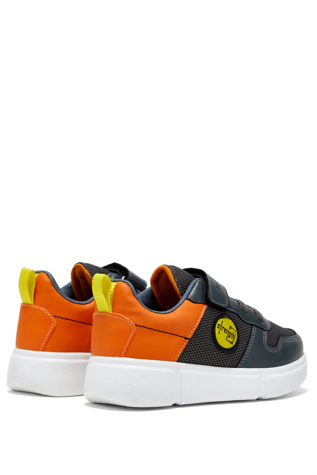 Çocuk Unisex Füme Portakal Rahat Kalıp Cırtlı Ayakkabı - Görsel 4