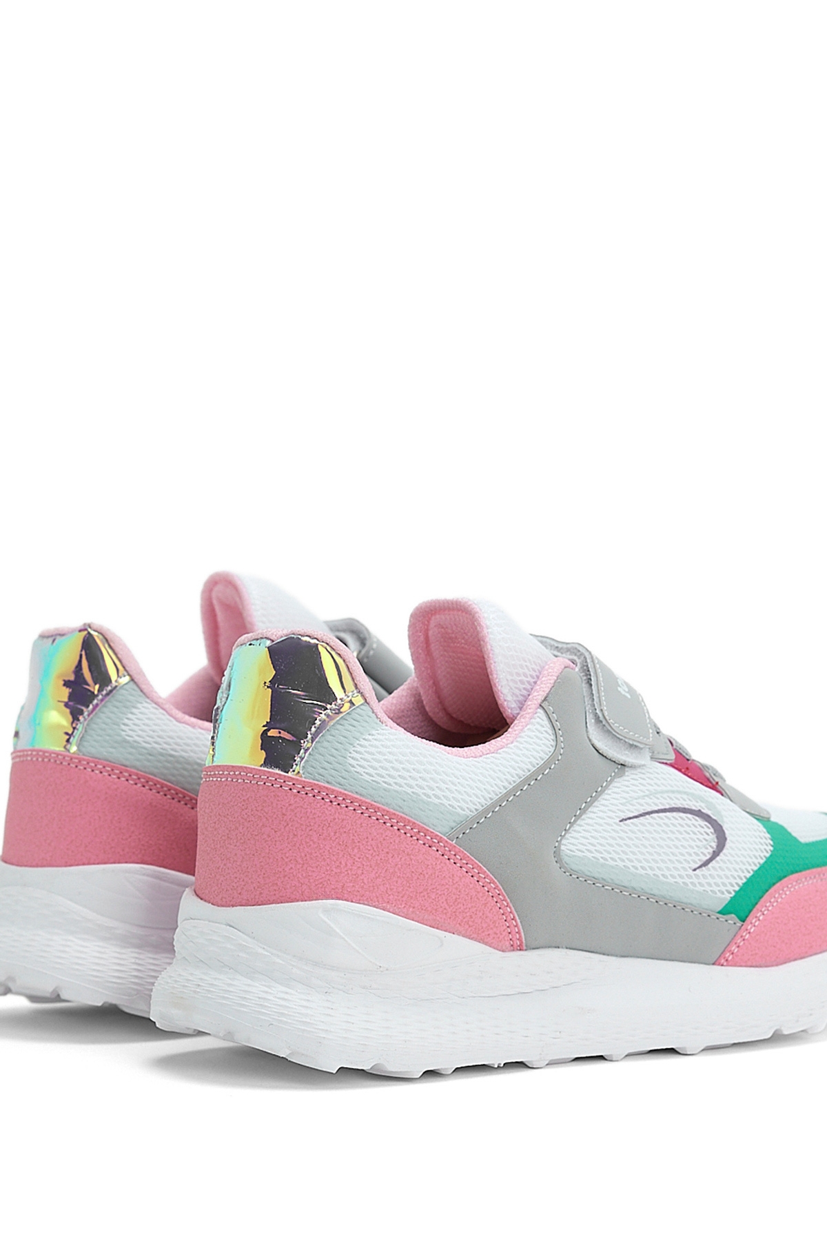 Çocuk Unisex Şeker Beyaz Faylon Taban Cırtlı Çocuk Ayakkabı - Görsel 4