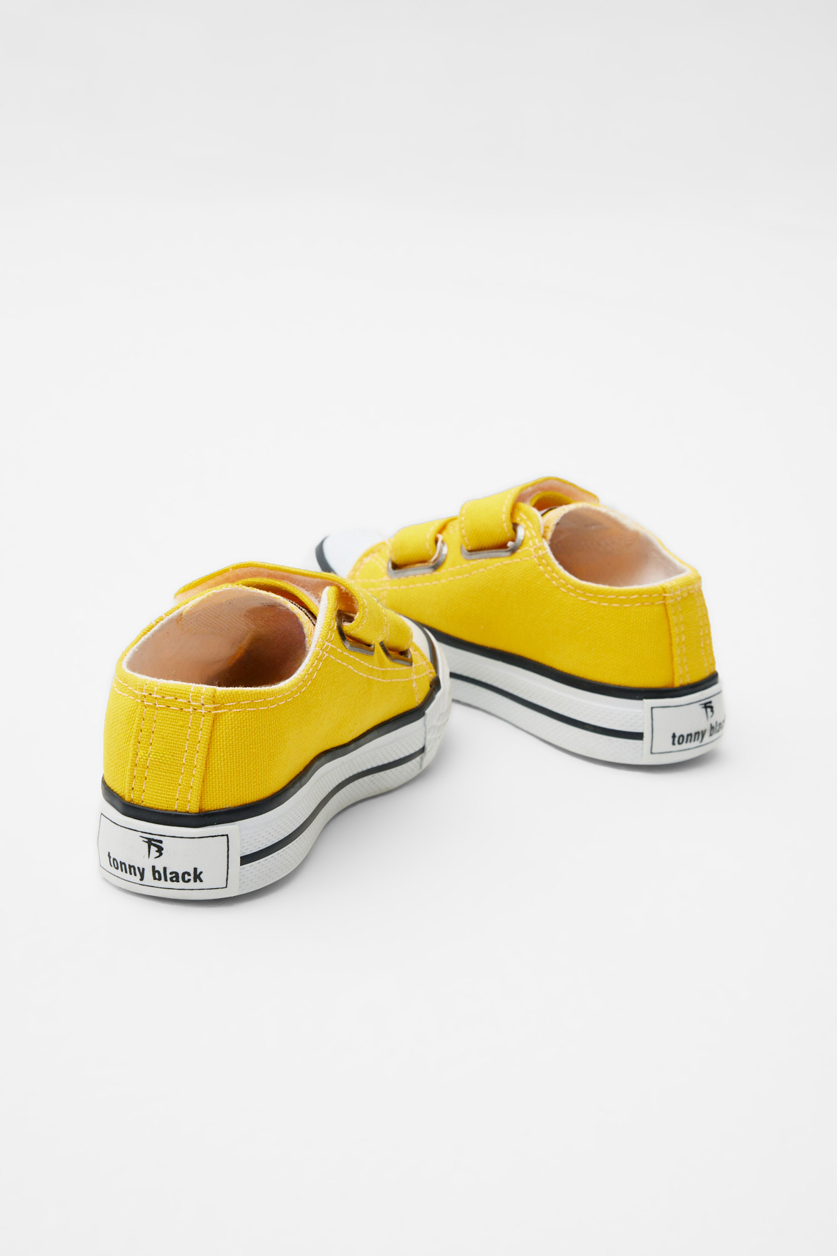 Çocuk Unisex Sarı Kauçuk Taban Keten Cırtlı Spor Ayakkabı - Görsel 5