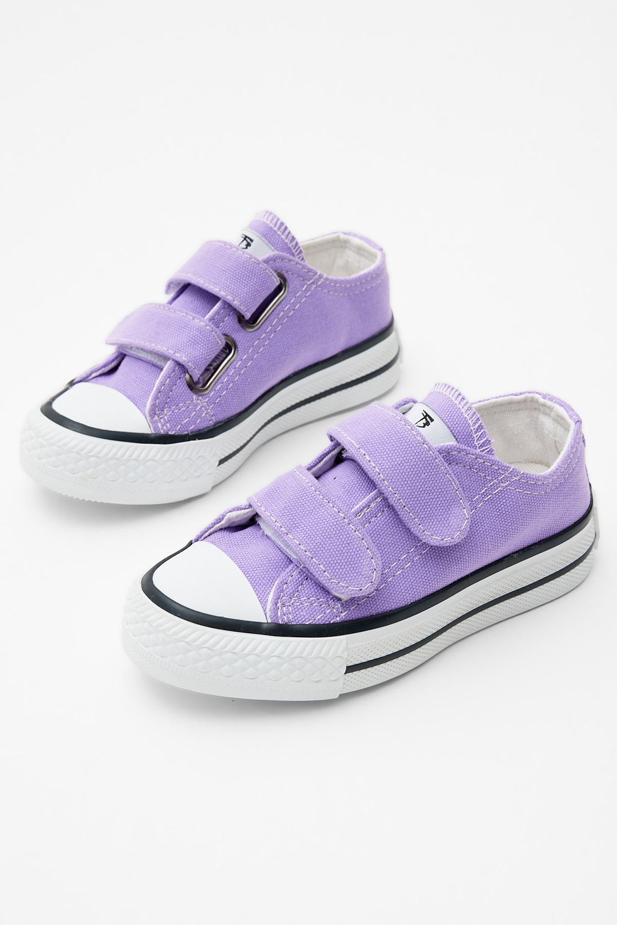 Çocuk Unisex Lila Kauçuk Taban Keten Cırtlı Spor Ayakkabı - Görsel 2