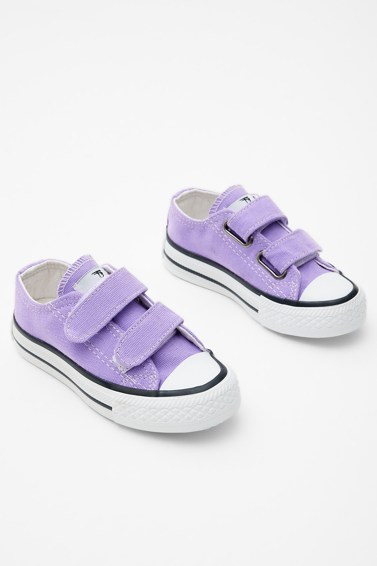 Çocuk Unisex Lila Kauçuk Taban Keten Cırtlı Spor Ayakkabı - Görsel 4