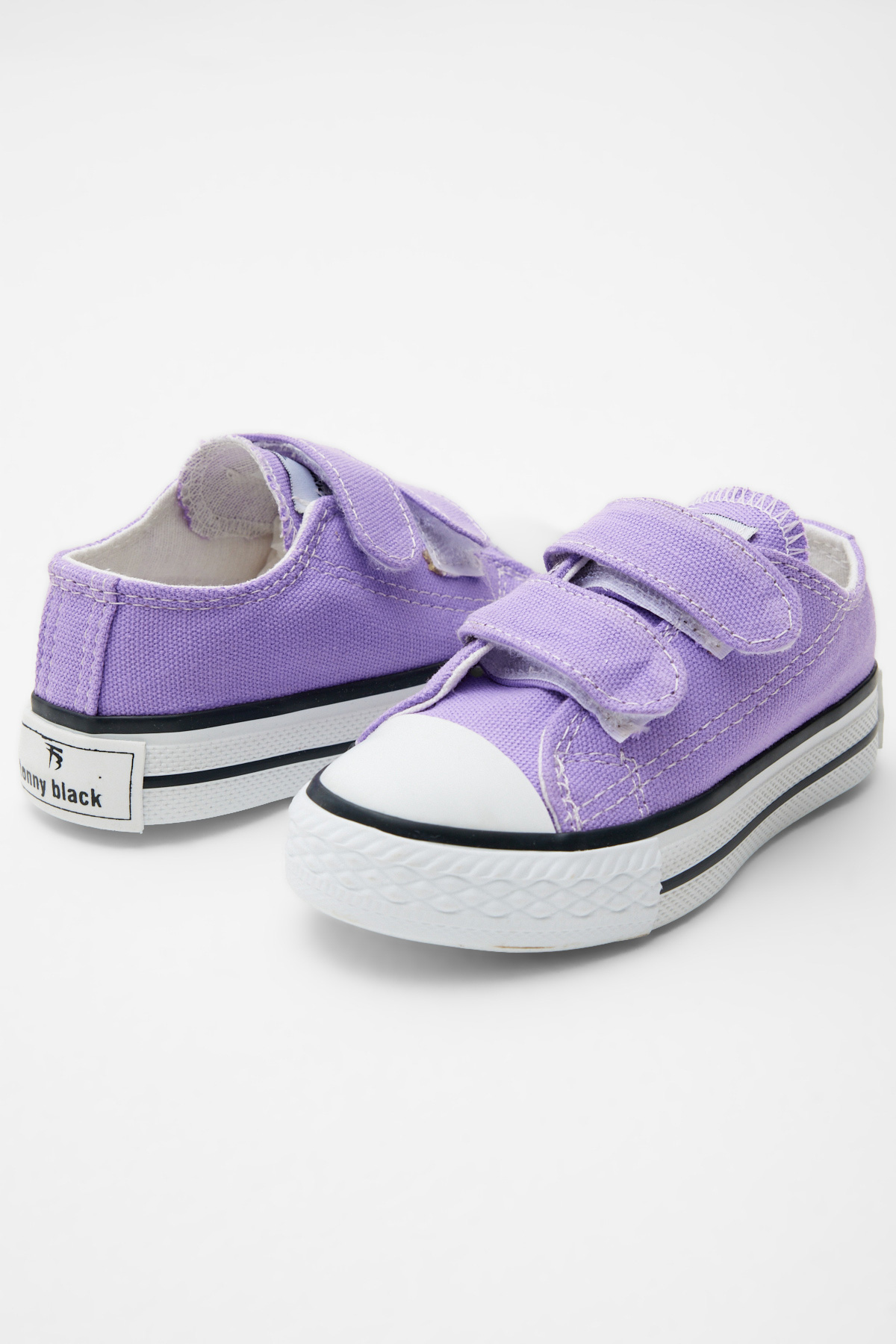 Çocuk Unisex Lila Kauçuk Taban Keten Cırtlı Spor Ayakkabı - Görsel 5