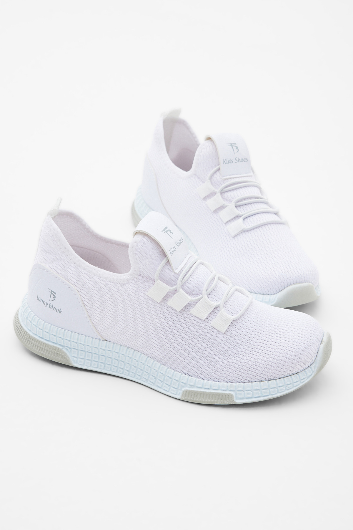 Çocuk Unisex Beyaz Rahat Kalıp Lastik Bağcıklı Spor Ayakkabı - Görsel 2
