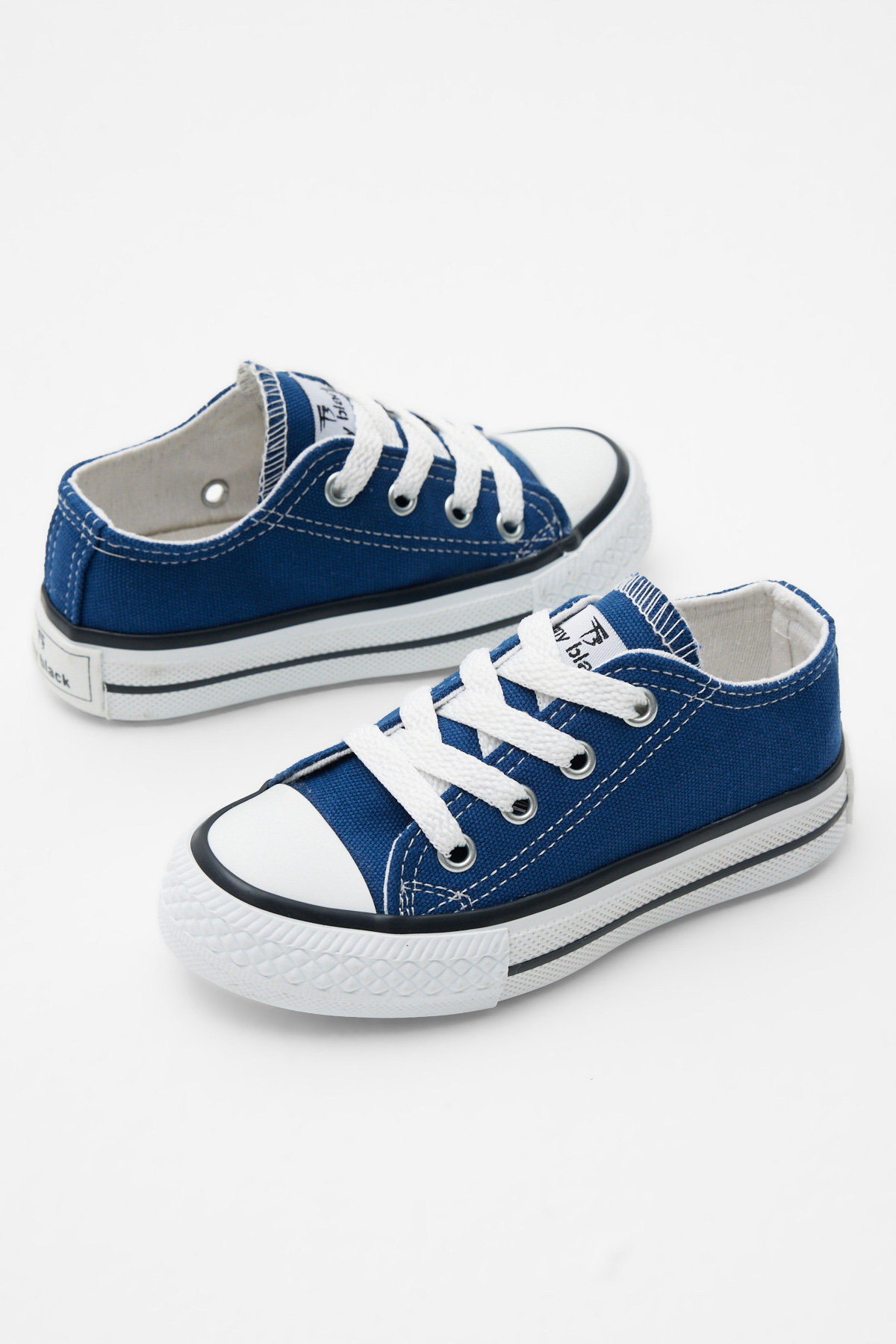 Çocuk Unisex Kot Mavi Rahat Kalıp Bağcıklı Spor Ayakkabı - Görsel 2