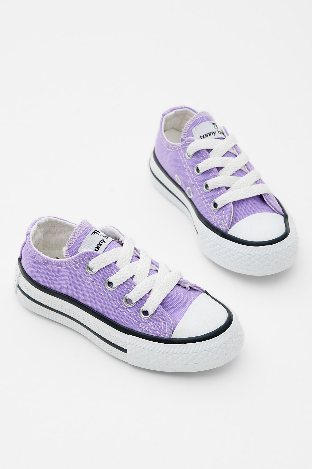 Çocuk Unisex Lila Rahat Kalıp Bağcıklı Spor Ayakkabı - Görsel 3