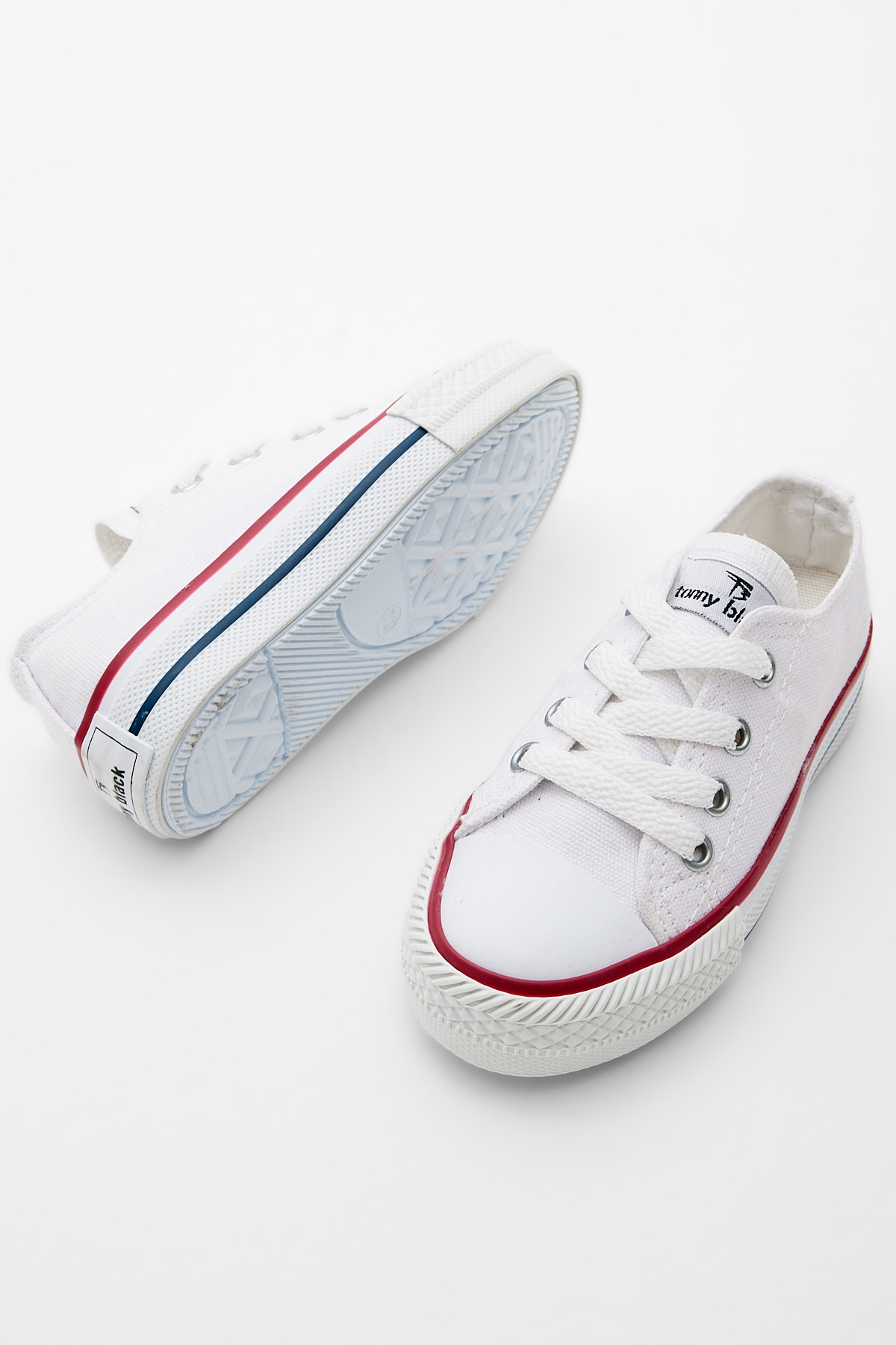 Çocuk Unisex Beyaz Rahat Kalıp Bağcıklı Spor Ayakkabı - Görsel 5