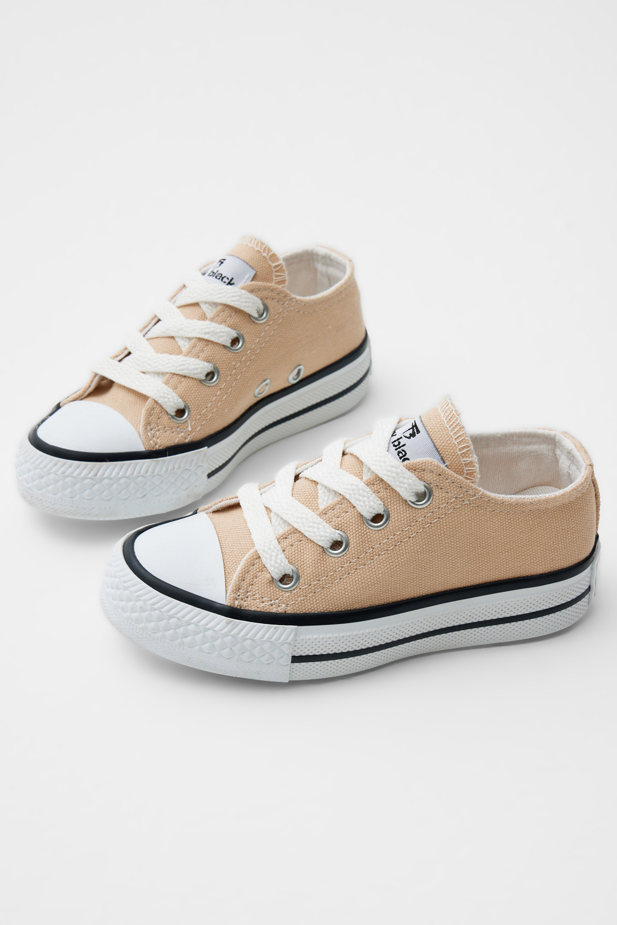 Çocuk Unisex Bej Rahat Kalıp Bağcıklı Spor Ayakkabı - Görsel 2
