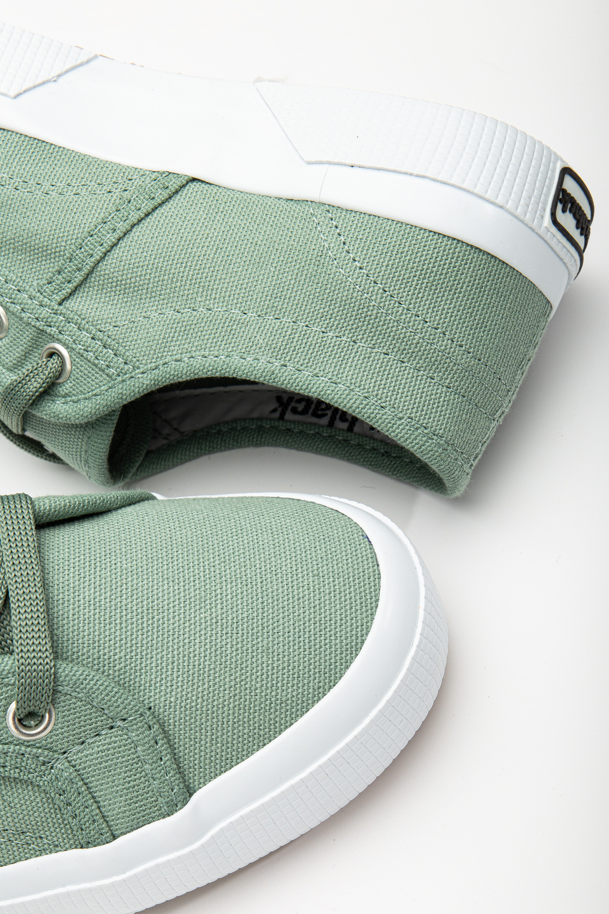 Kadın Yeşil Rahat Kalıp Krep Taban Bağcıklı Keten Günlük Ayakkabı - Görsel 5