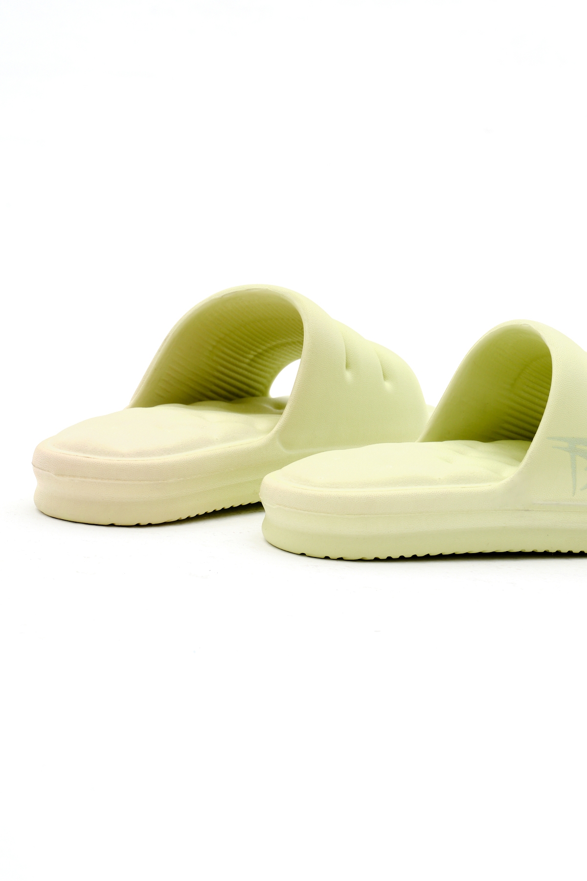 Kadın Çimen Yeşili Rahat Kalıp Dilimli Model Önü Açık Eva Terlik - Görsel 6