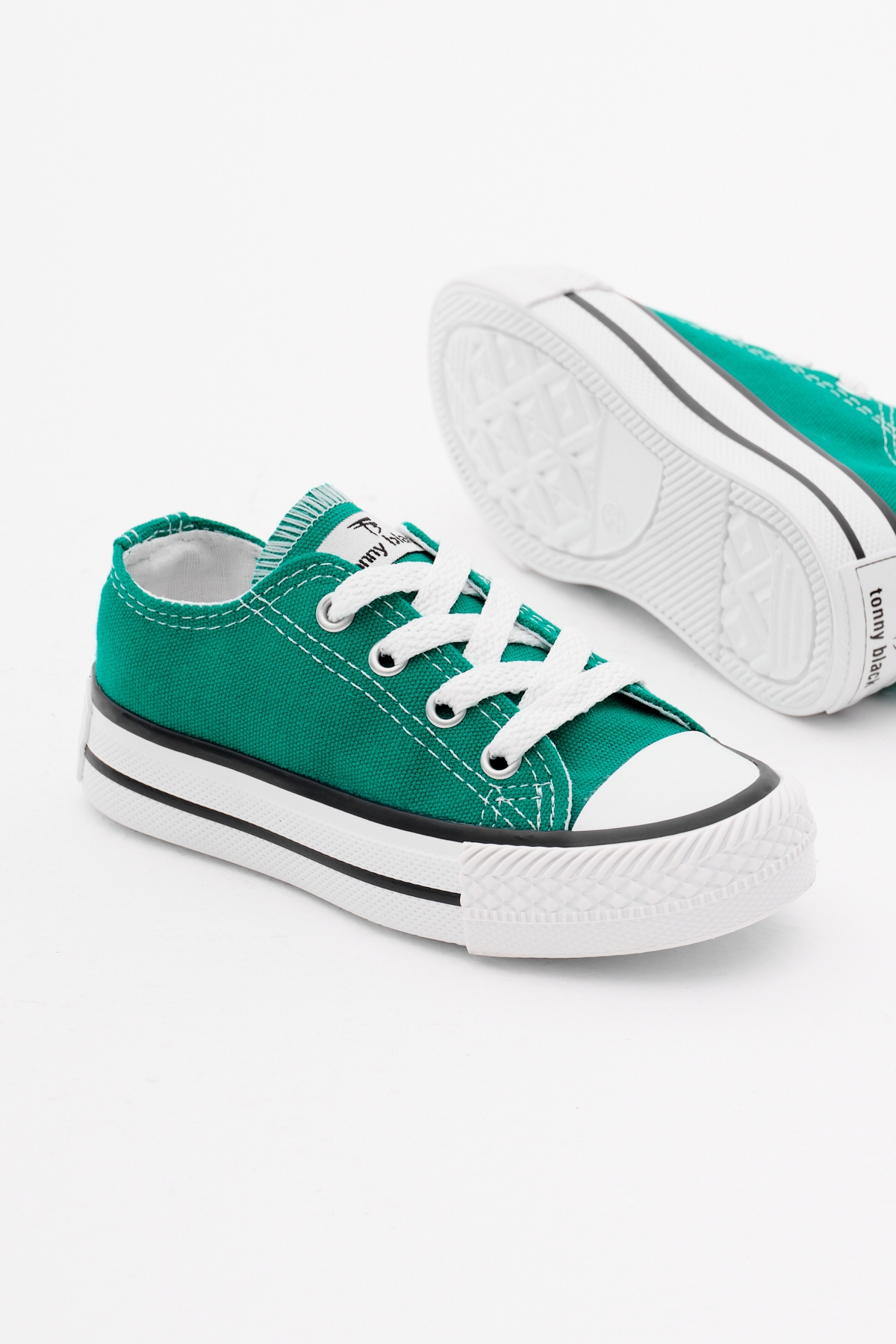 Çocuk Unisex Yeşil Rahat Kalıp Bağcıklı Spor Ayakkabı - Görsel 4