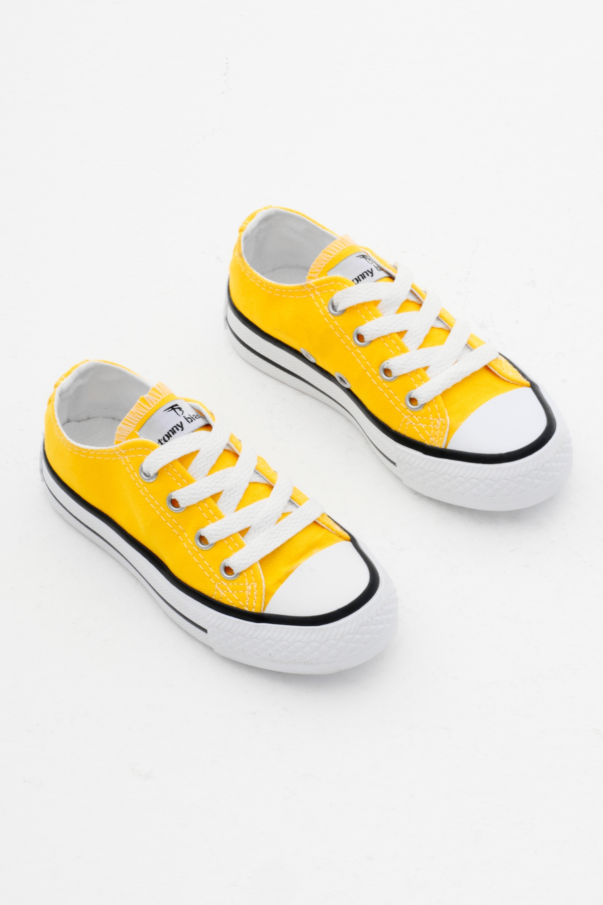 Çocuk Unisex Sarı Rahat Kalıp Bağcıklı Spor Ayakkabı - Görsel 3