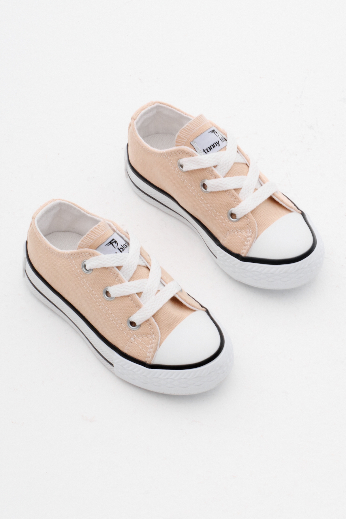 Çocuk Unisex Bej Rahat Kalıp Bağcıklı Sneaker - Görsel 3