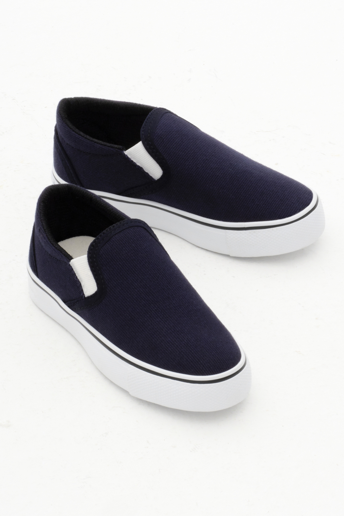 Çocuk Unisex Lacivert Kauçuk Taban Keten Lastikli Spor Ayakkabı - Görsel 4