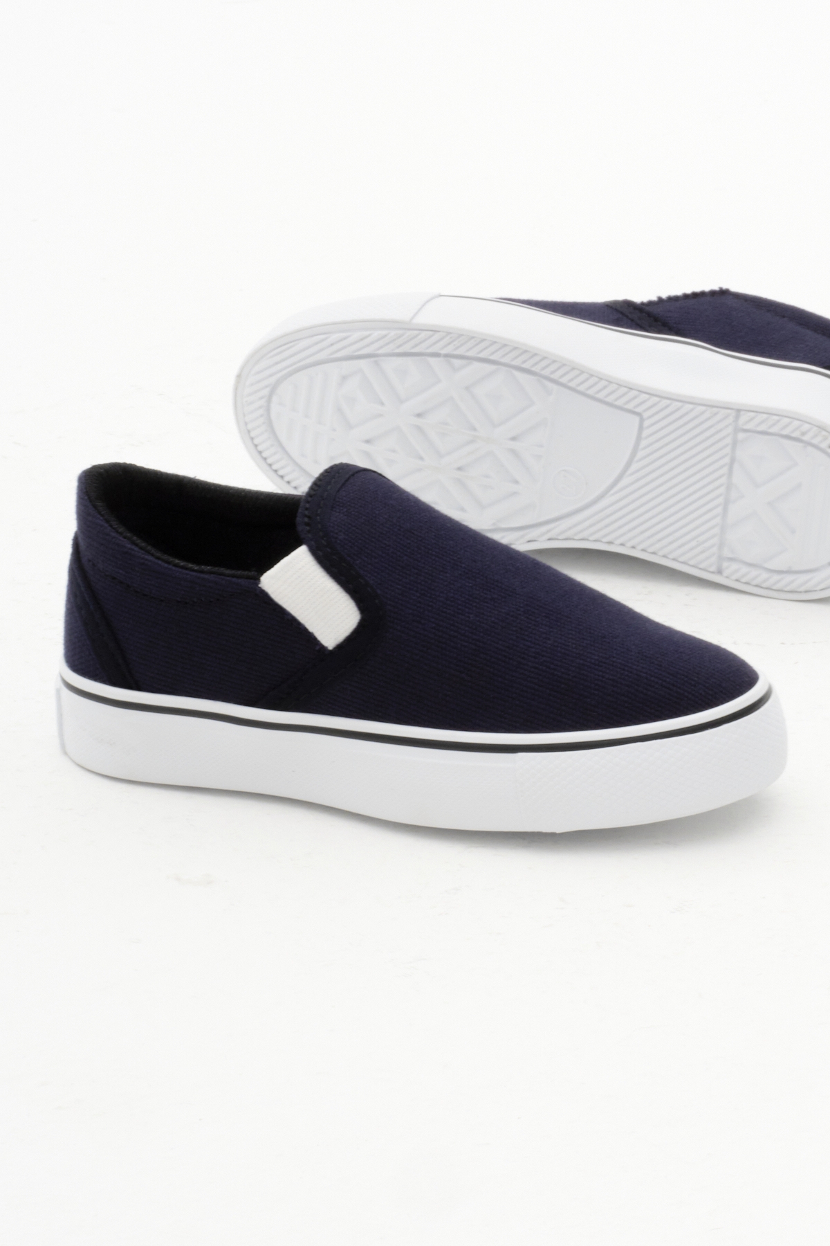 Çocuk Unisex Lacivert Kauçuk Taban Keten Lastikli Spor Ayakkabı - Görsel 5