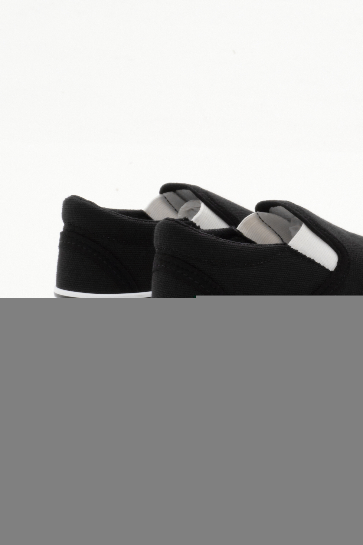 Çocuk Unisex Siyah Kauçuk Taban Keten Lastikli Spor Ayakkabı - Görsel 6