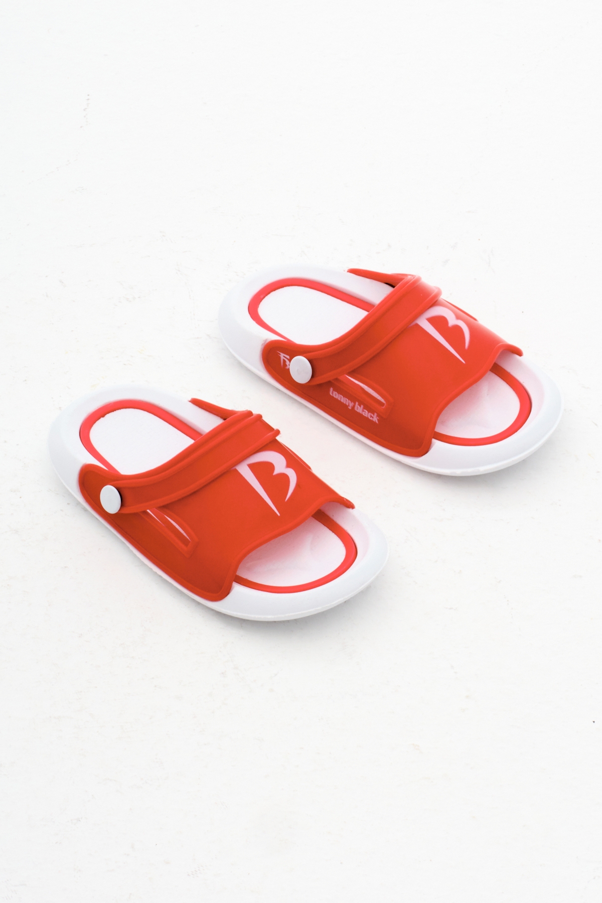 Çocuk Unisex Kırmızı Poli Taban Logolu Terlik - Görsel 4