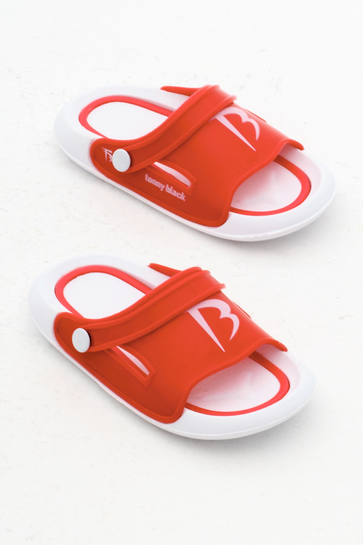 Çocuk Unisex Kırmızı Poli Taban Logolu Terlik - Görsel 5