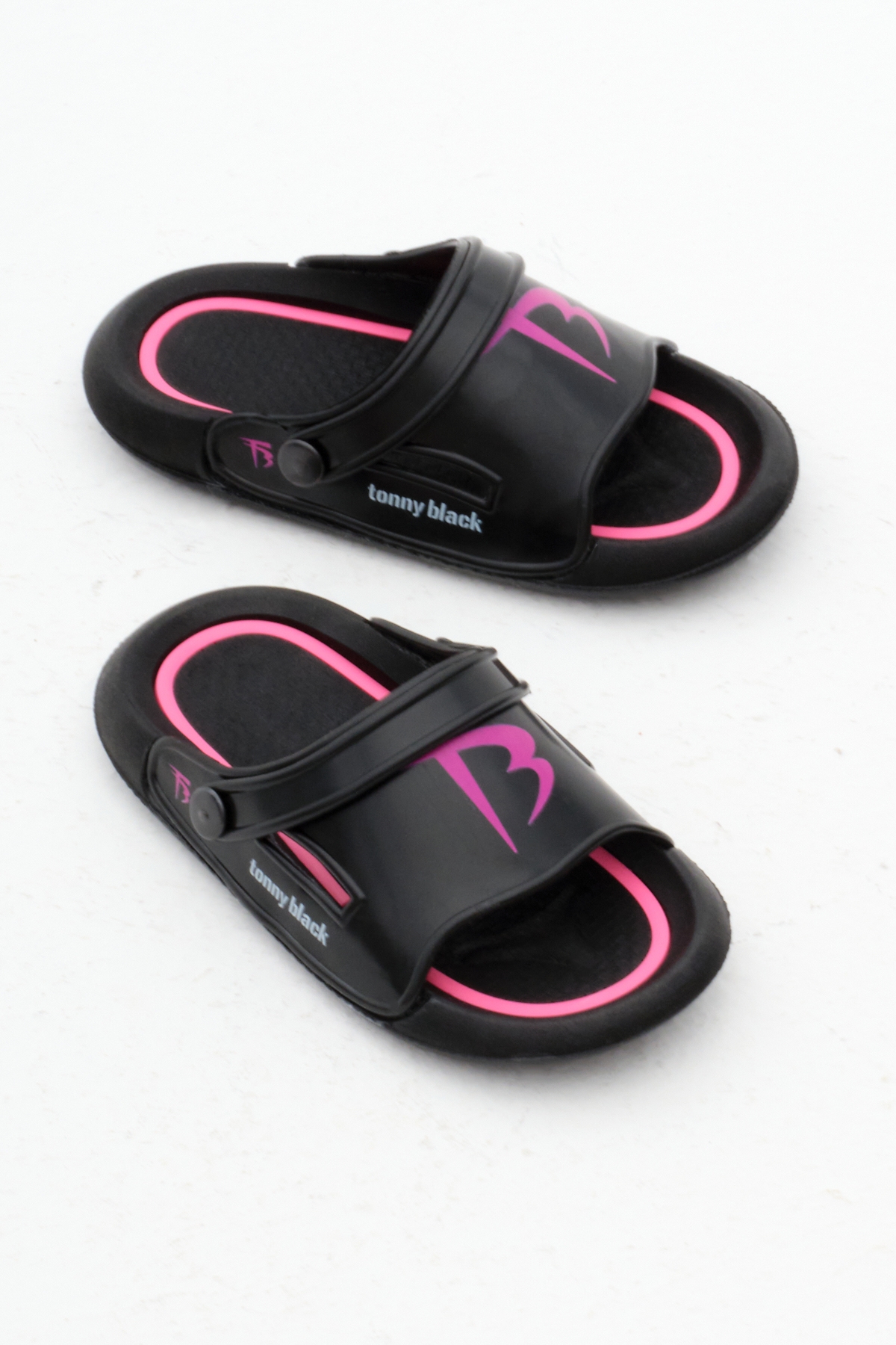 Çocuk Unisex Siyah Poli Taban Logolu Terlik - Görsel 4