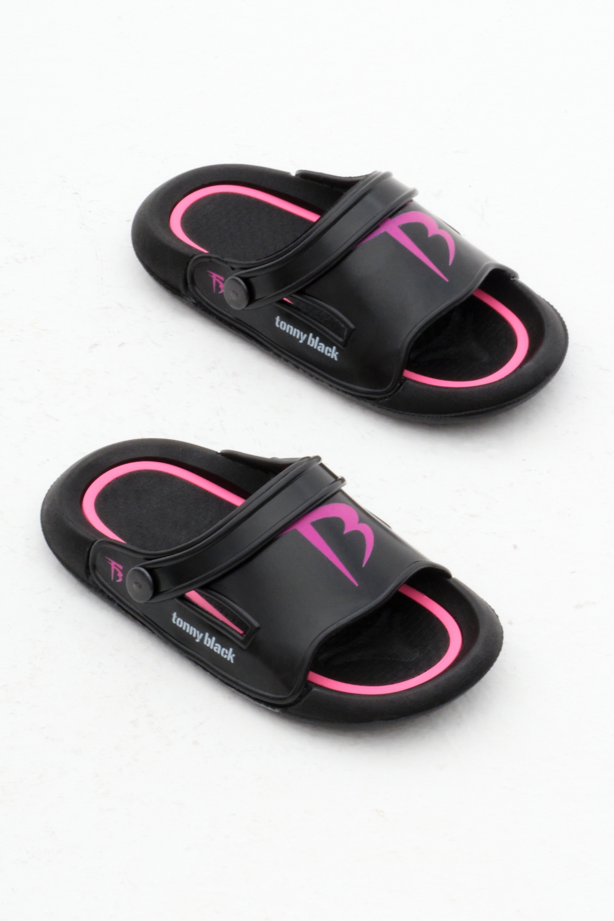 Çocuk Unisex Siyah Poli Taban Logolu Terlik - Görsel 5