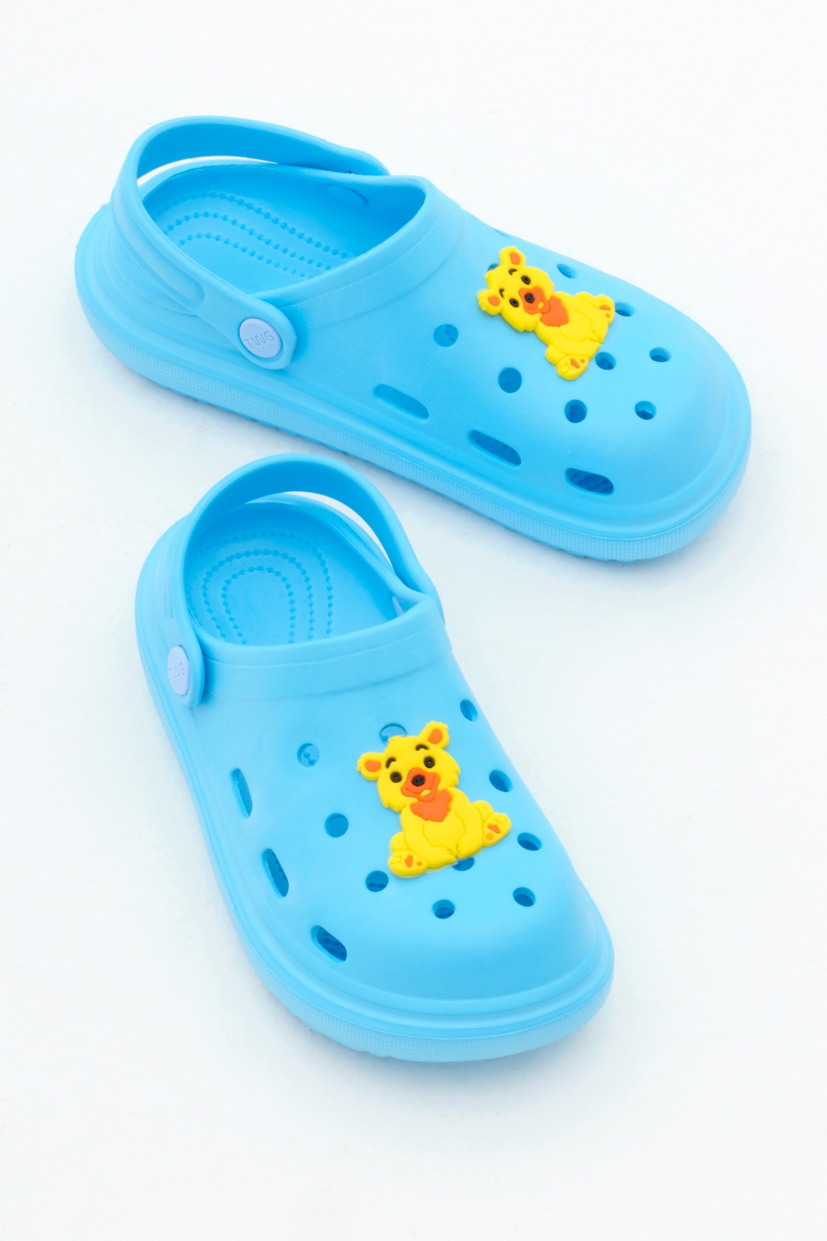 Çocuk Unisex Bebe Mavisi Önü Aksesuarlı Eva Sandalet - Görsel 4