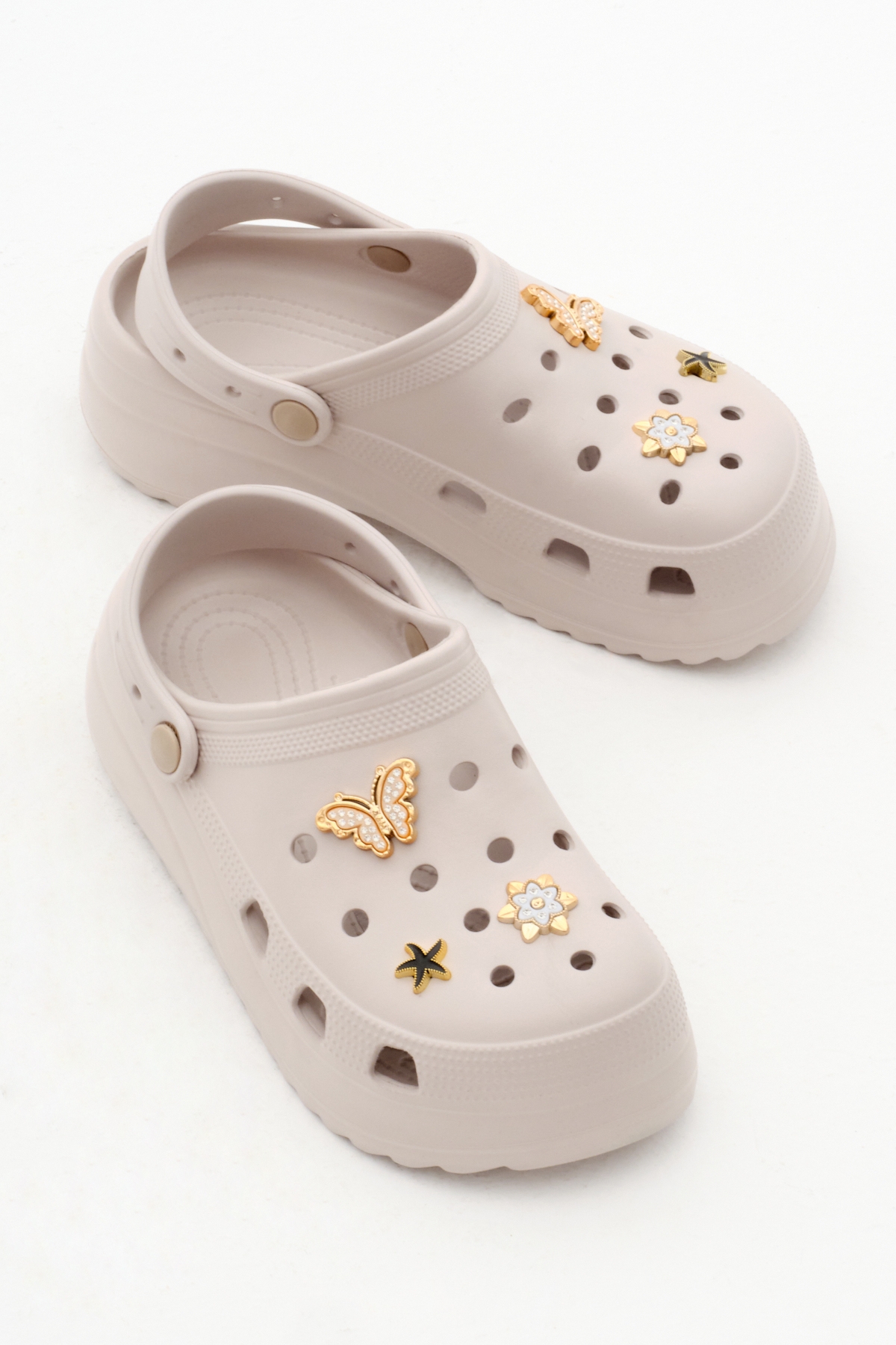 Tonny Black Tonny Black Kadın Vizon Önü Aksesuarlı Yüksek Taban Eva Sandalet Sandalet & Terlik | Flo Vizon - 4. görsel