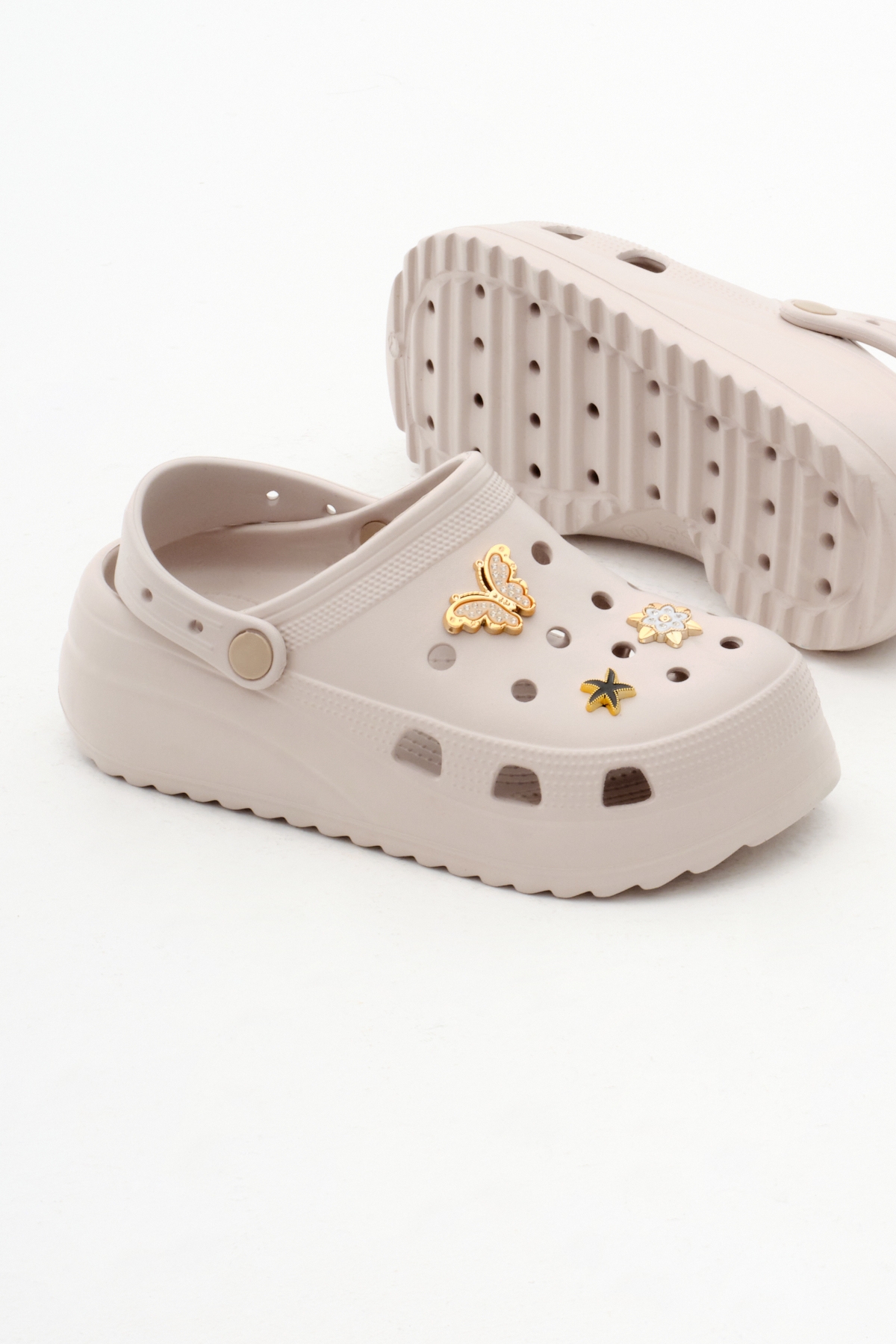 Tonny Black Tonny Black Kadın Vizon Önü Aksesuarlı Yüksek Taban Eva Sandalet Sandalet & Terlik | Flo Vizon - 5. görsel