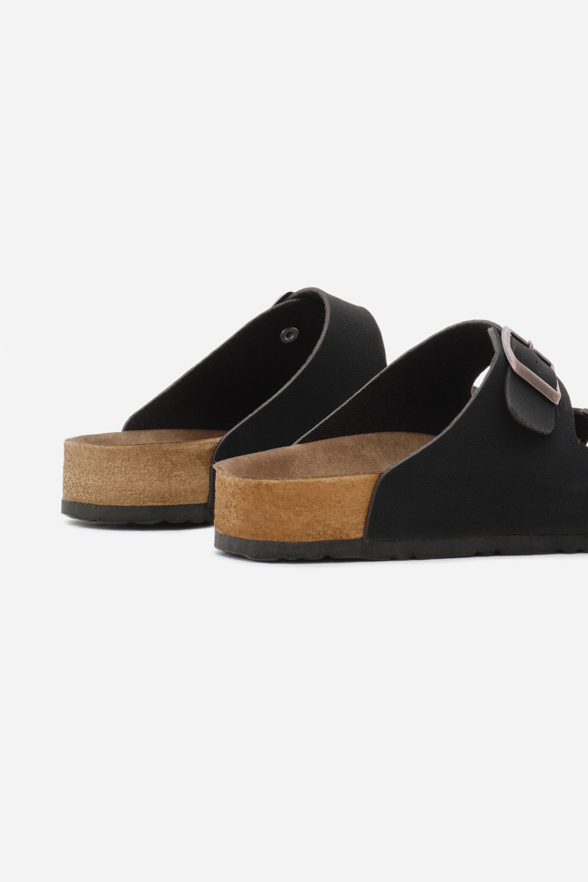 Unisex Siyah Poli Taban Ayarlamalı Çift Tokalı Terlik - Görsel 6