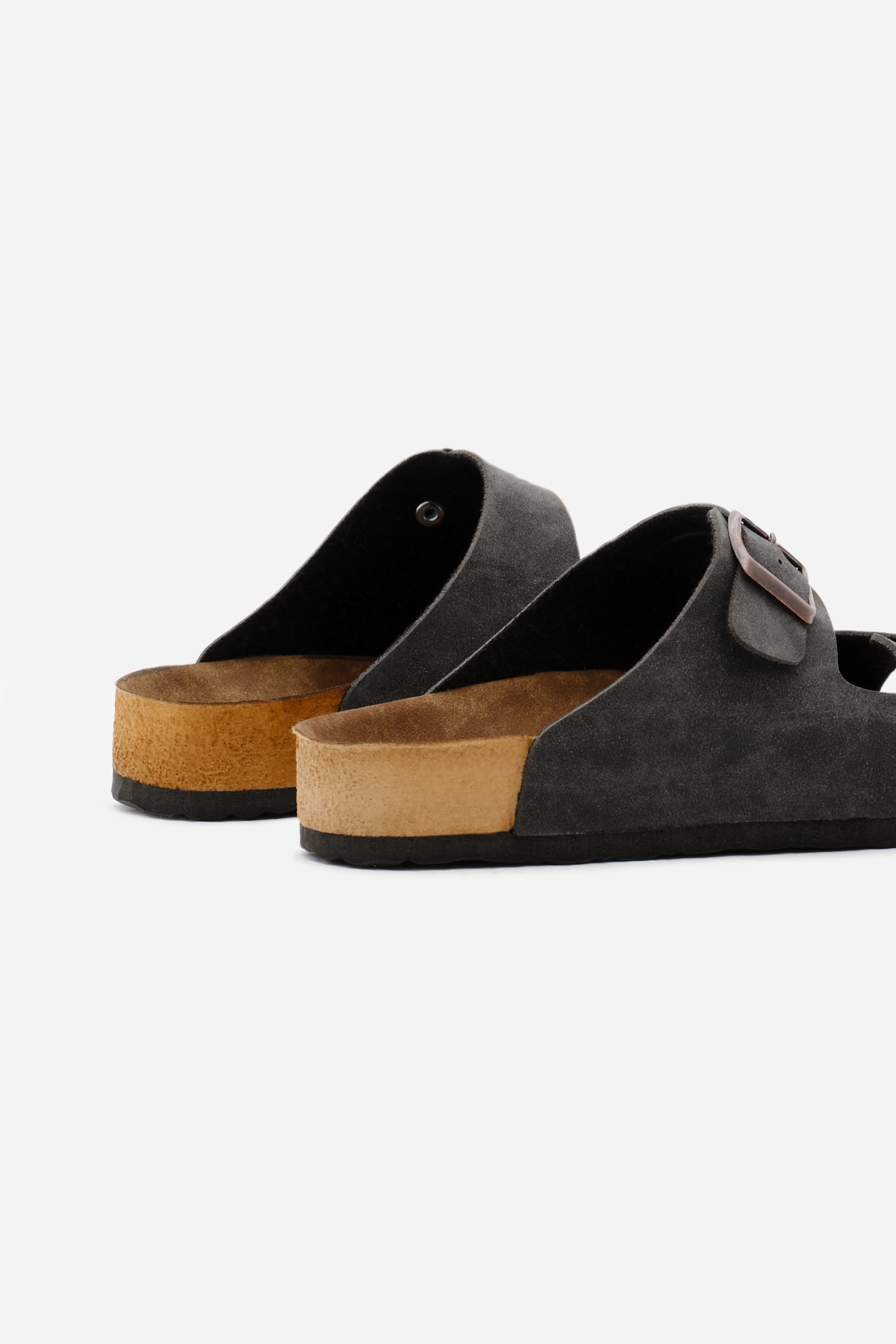 Unisex Füme Poli Taban Ayarlamalı Çift Tokalı Terlik - Görsel 6