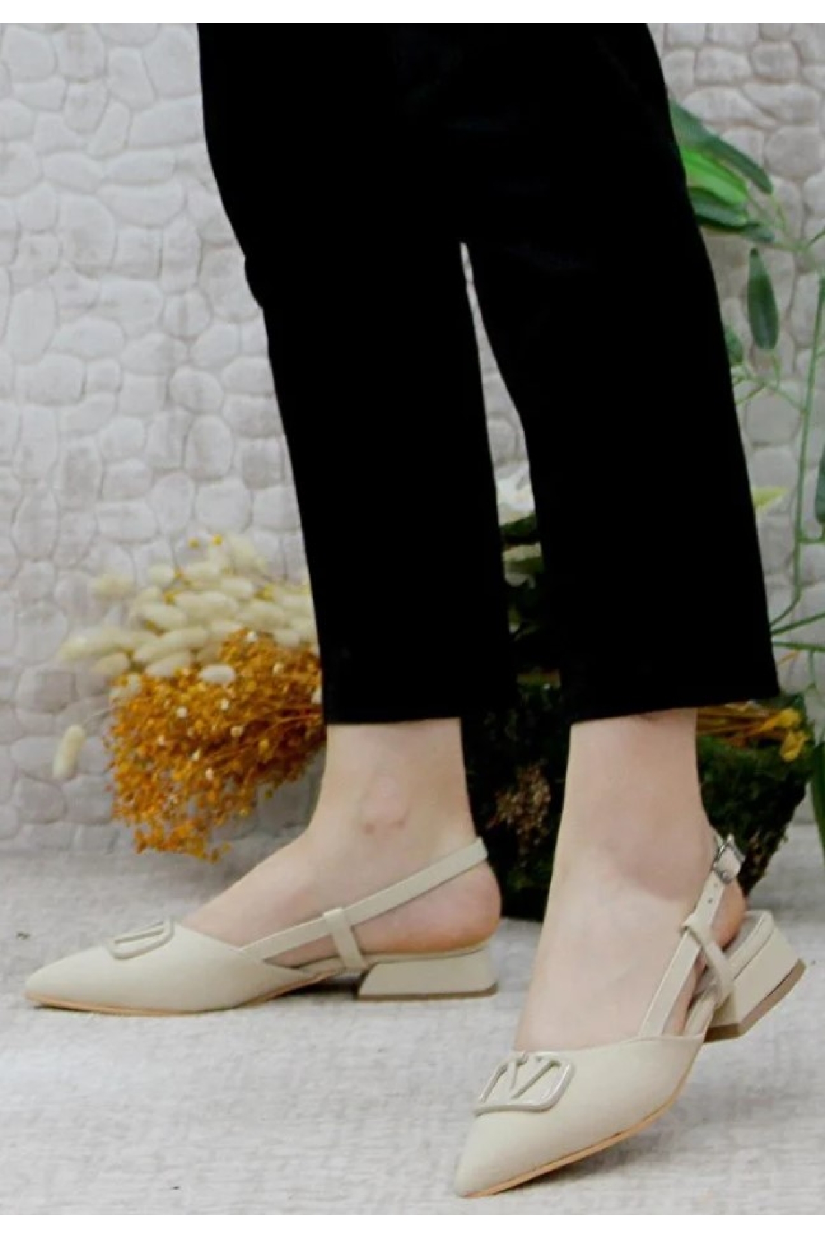 01-902 V Toka Kadın Babet Ayakkabı - Görsel 4
