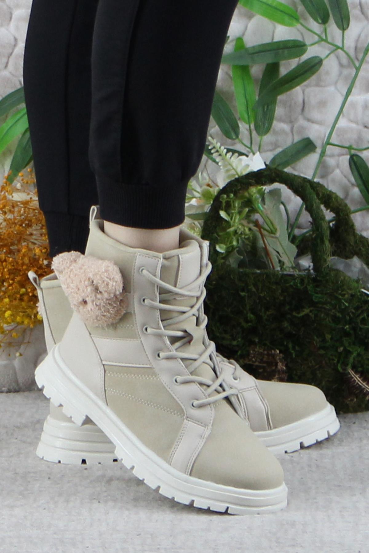 Cool Luno Rahat Sıcak Astar Kaymaz Taban Kız Çocuk Bot - Görsel 2