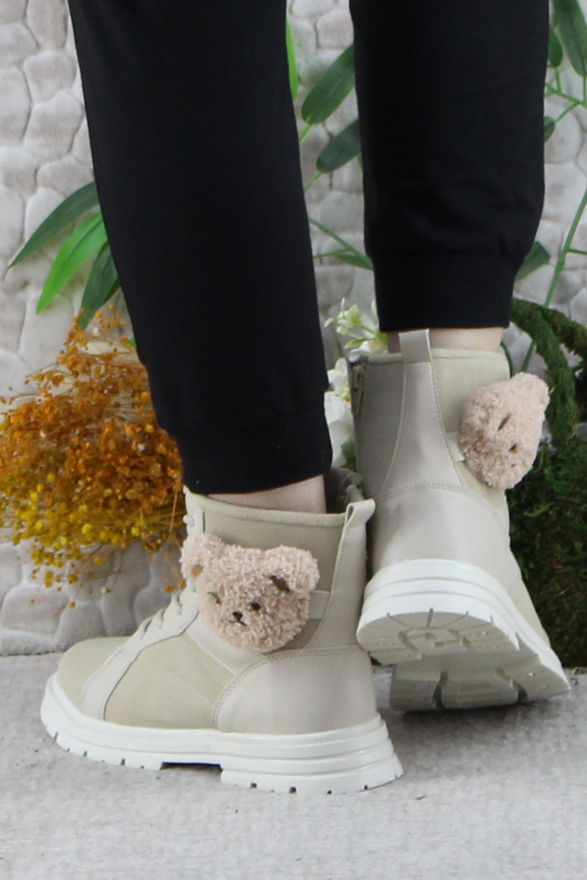 Cool Luno Rahat Sıcak Astar Kaymaz Taban Kız Çocuk Bot - Görsel 5