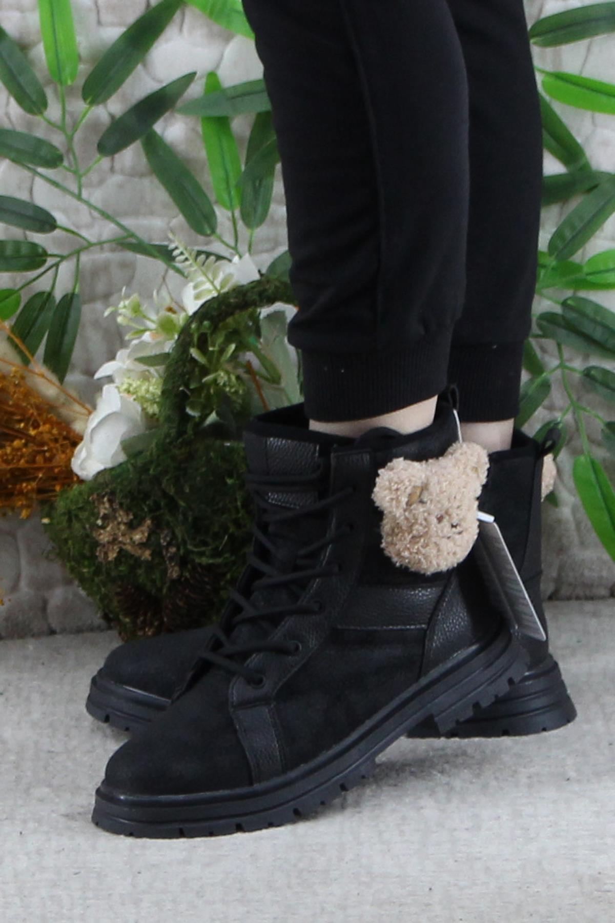 Cool Luno Rahat Sıcak Astar Kaymaz Taban Kız Çocuk Bot - Görsel 4