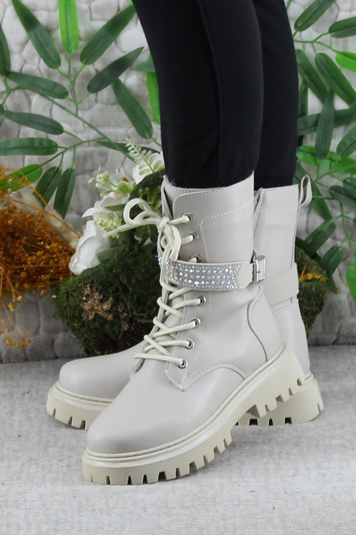 35102 Anatomik Sıcak Astar Kaymaz Taban Postal Kız Çocuk Bot - Görsel 4