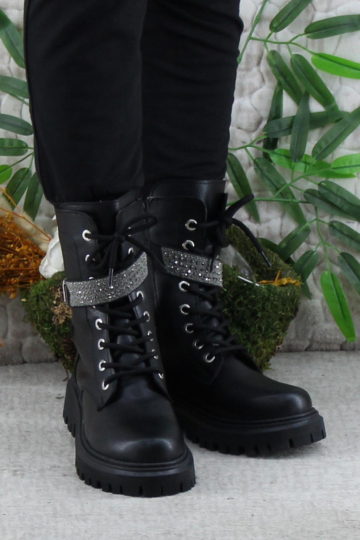 35102 Anatomik Sıcak Astar Kaymaz Taban Postal Kız Çocuk Bot - Görsel 3