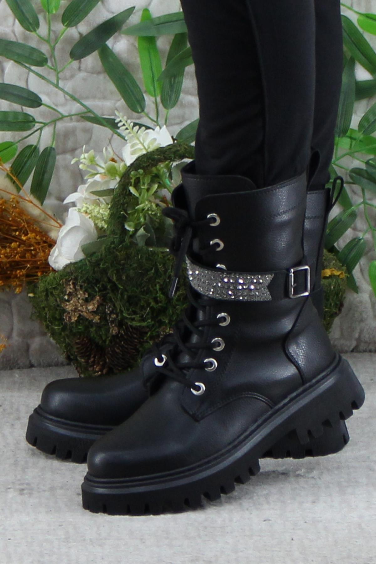 35102 Anatomik Sıcak Astar Kaymaz Taban Postal Kız Çocuk Bot - Görsel 4