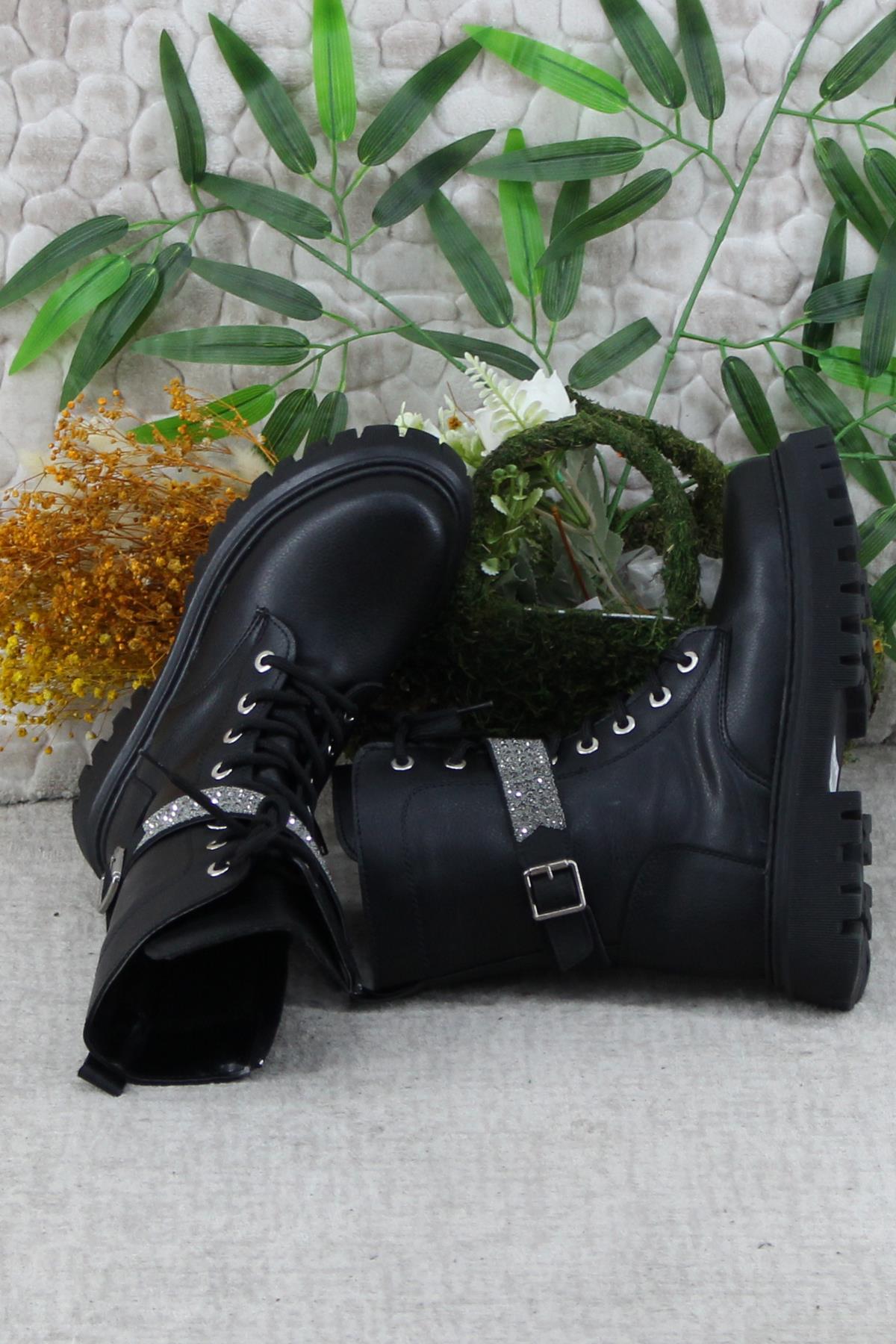 35102 Anatomik Sıcak Astar Kaymaz Taban Postal Kız Çocuk Bot - Görsel 6