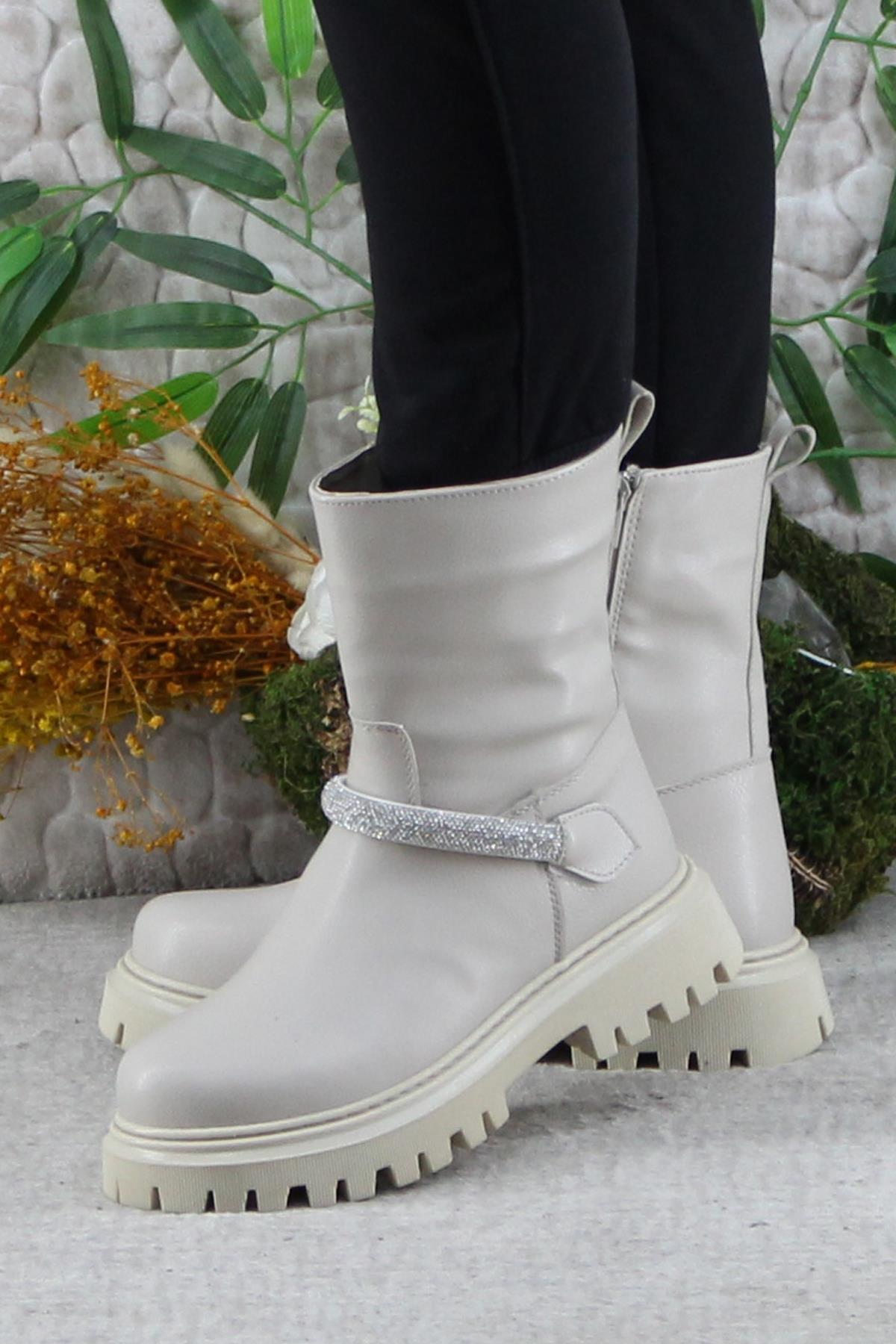 Mehmet Mete 35445 Anatomik Sıcak Astar Kaymaz Taban Kız Çocuk Bot Çizme - Görsel 4