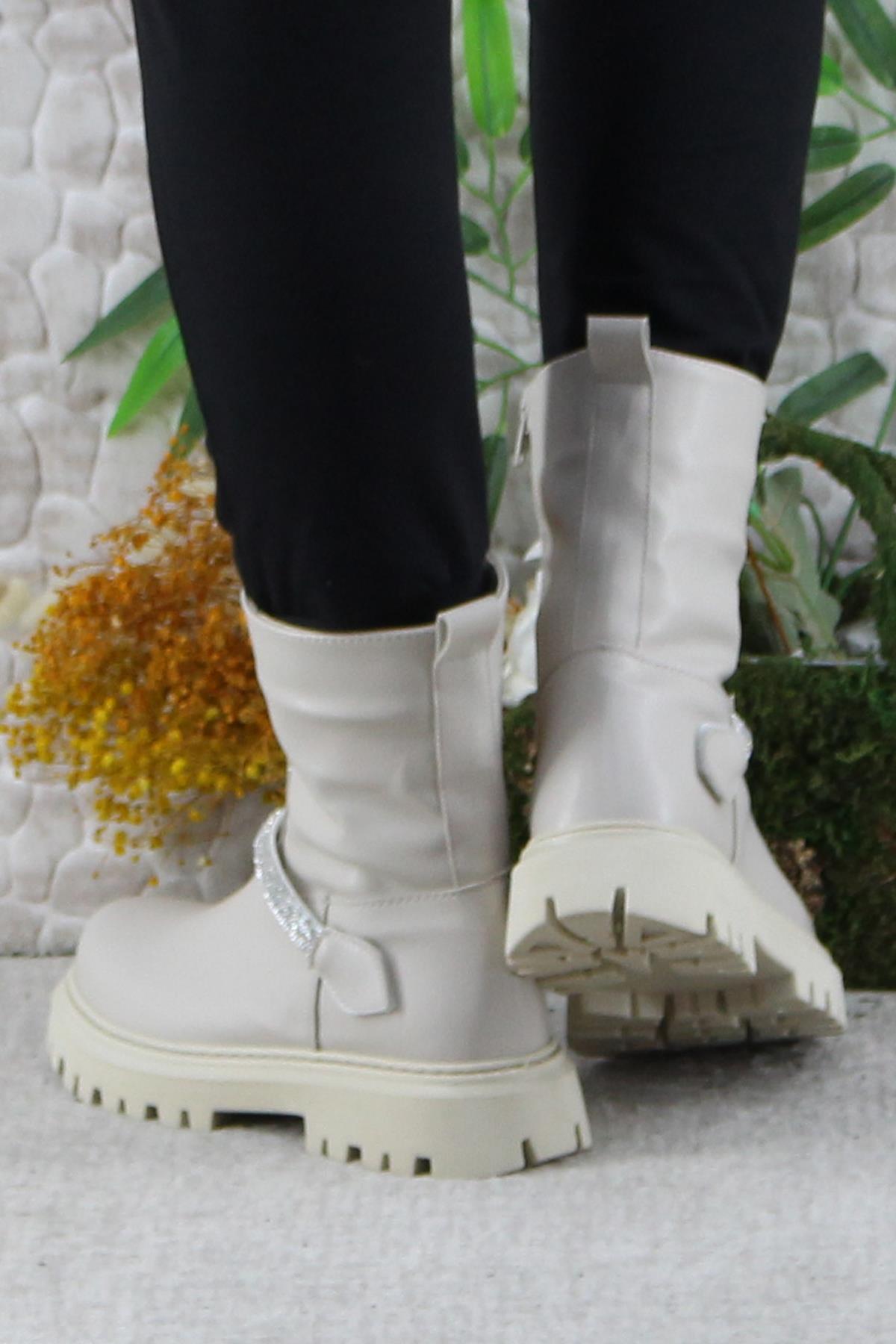 Mehmet Mete 35445 Anatomik Sıcak Astar Kaymaz Taban Kız Çocuk Bot Çizme - Görsel 5