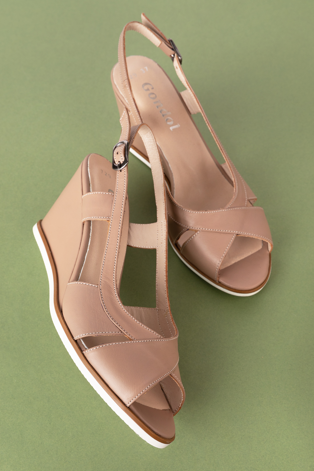 Gondol Kadın Hakiki Deri Dolgu Topuk Ayakkabı şhn.7029 - Görsel 4