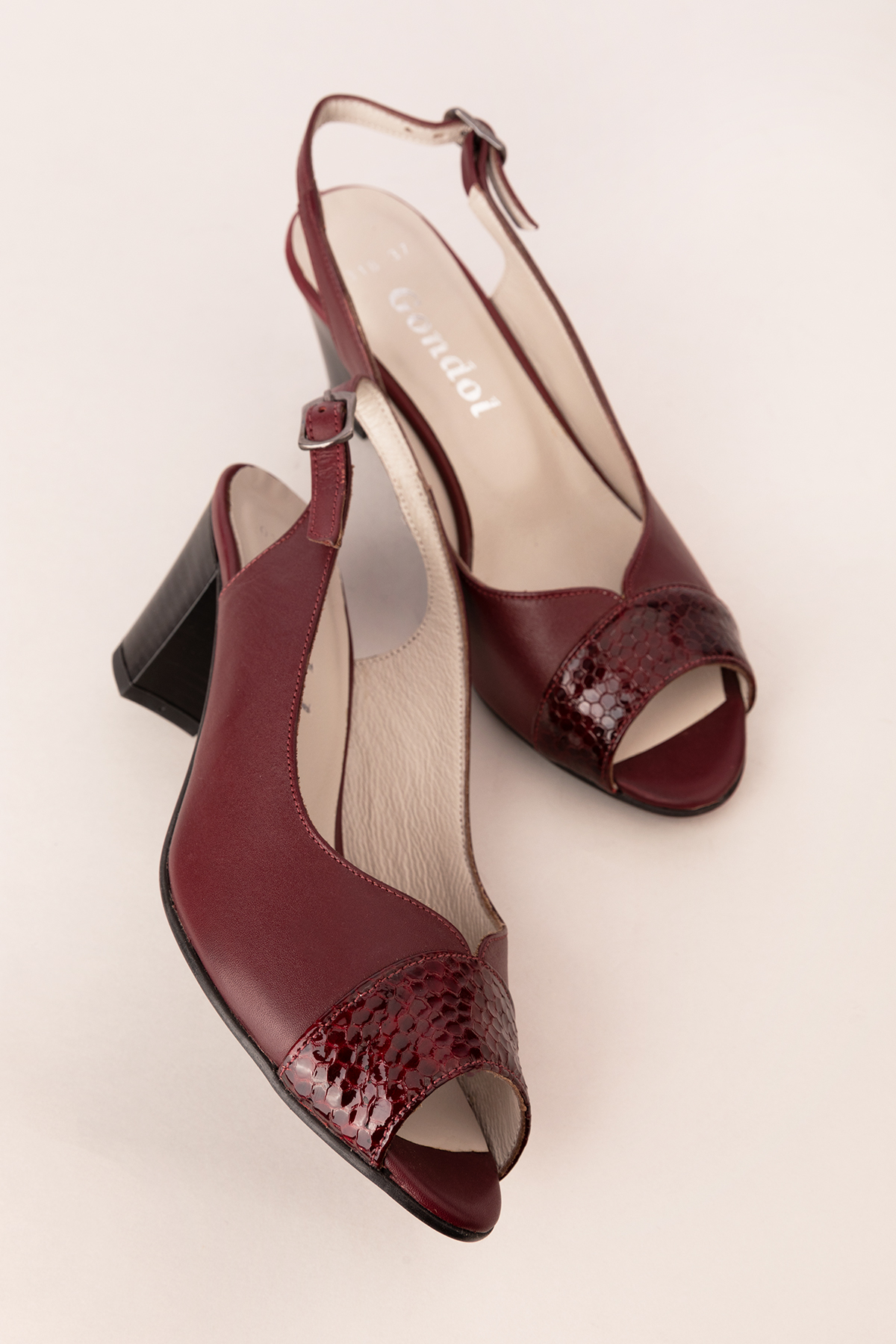 Gondol Hakiki Deri Klasik Topuklu Ayakkabı şhn.318 - Görsel 3