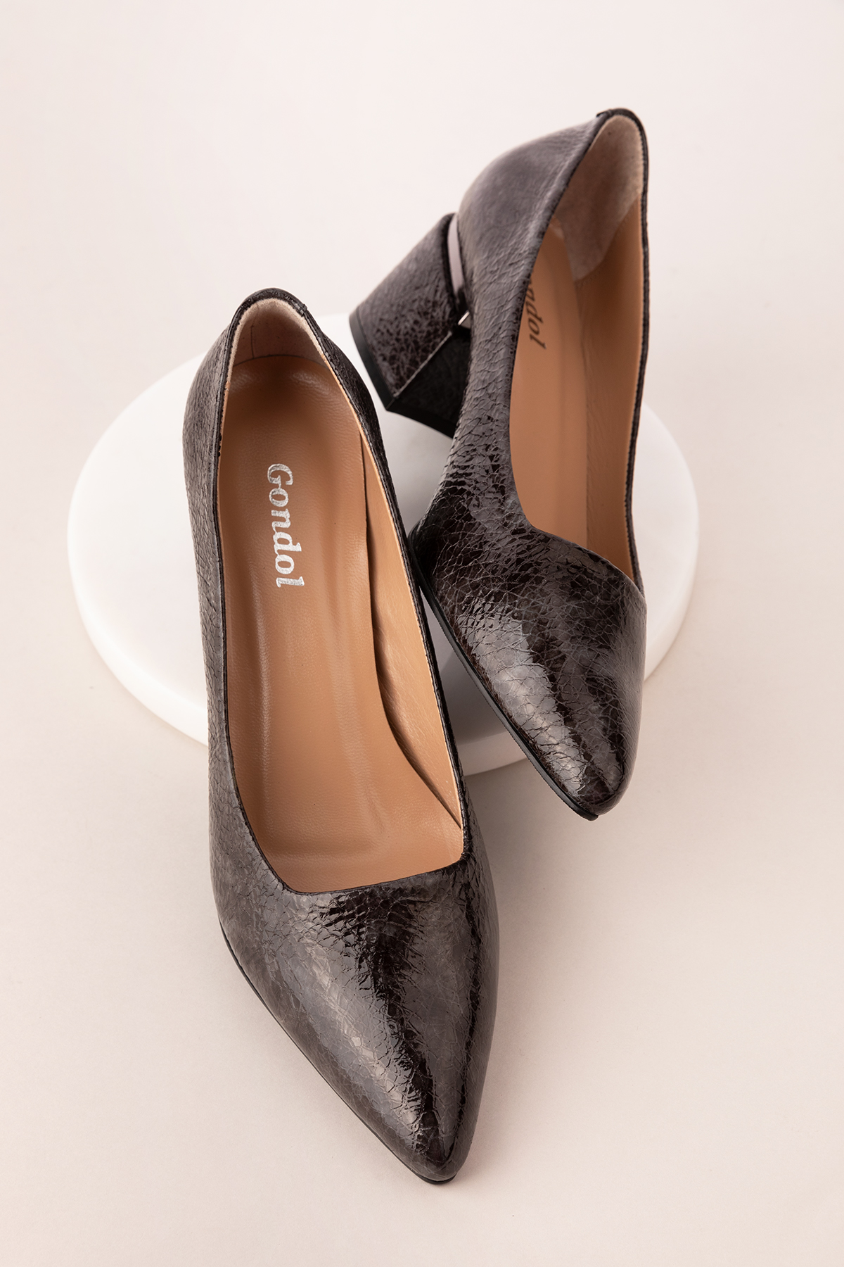 Gondol Kadın Hakiki Deri Klasik Topuklu Ayakkabı ast.1008 - Görsel 6