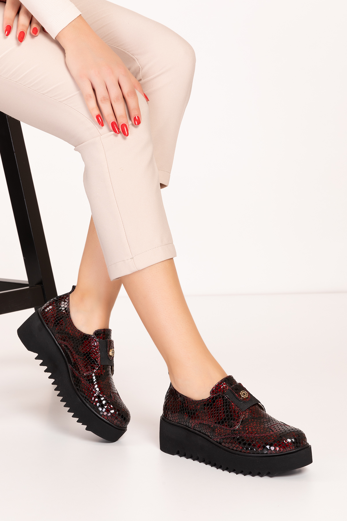 Gondol Lastik Detaylı Hakiki Deri Ayakkabı ast.8004 - Görsel 5