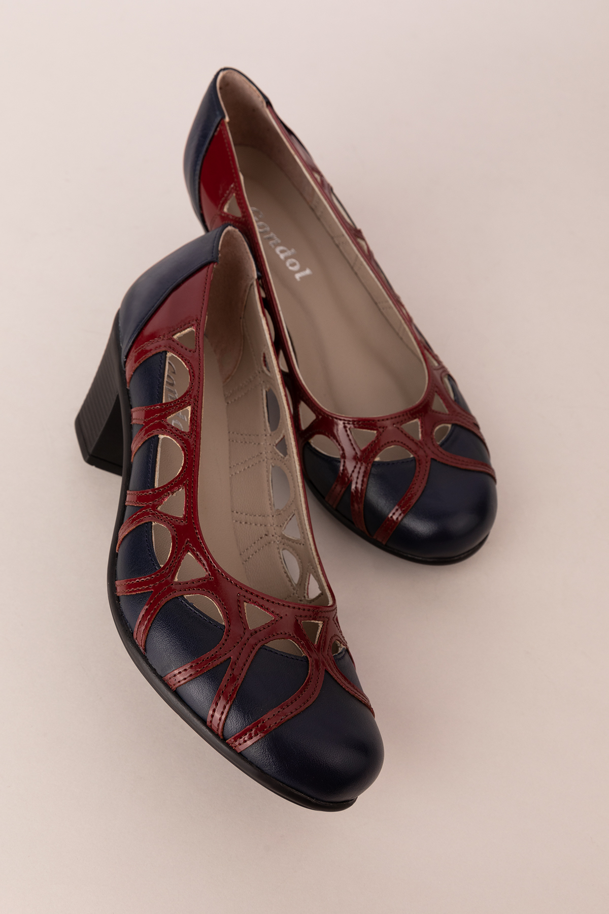 Gondol Kadın Hakiki Deri Yuvarlak Burun Topuklu Ayakkabı vdt.1640 - Görsel 5