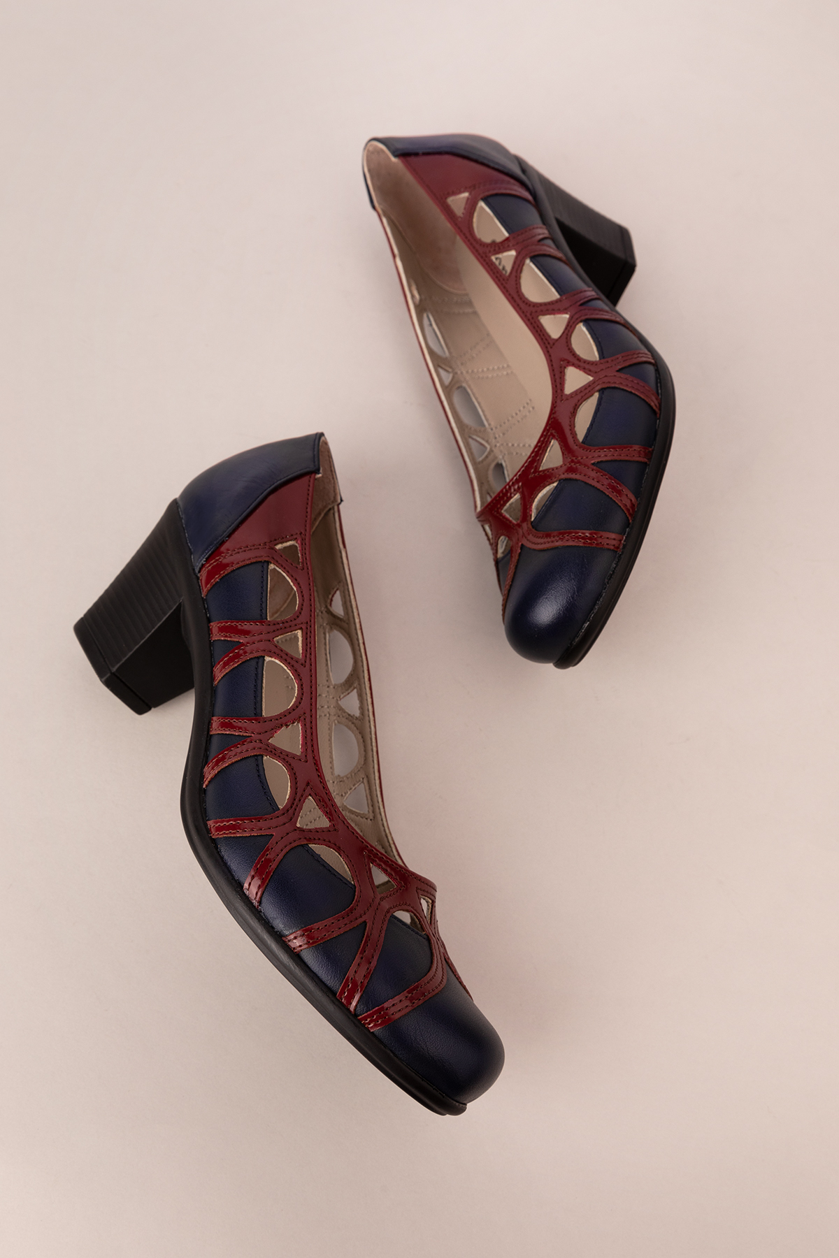 Gondol Kadın Hakiki Deri Yuvarlak Burun Topuklu Ayakkabı vdt.1640 - Görsel 6