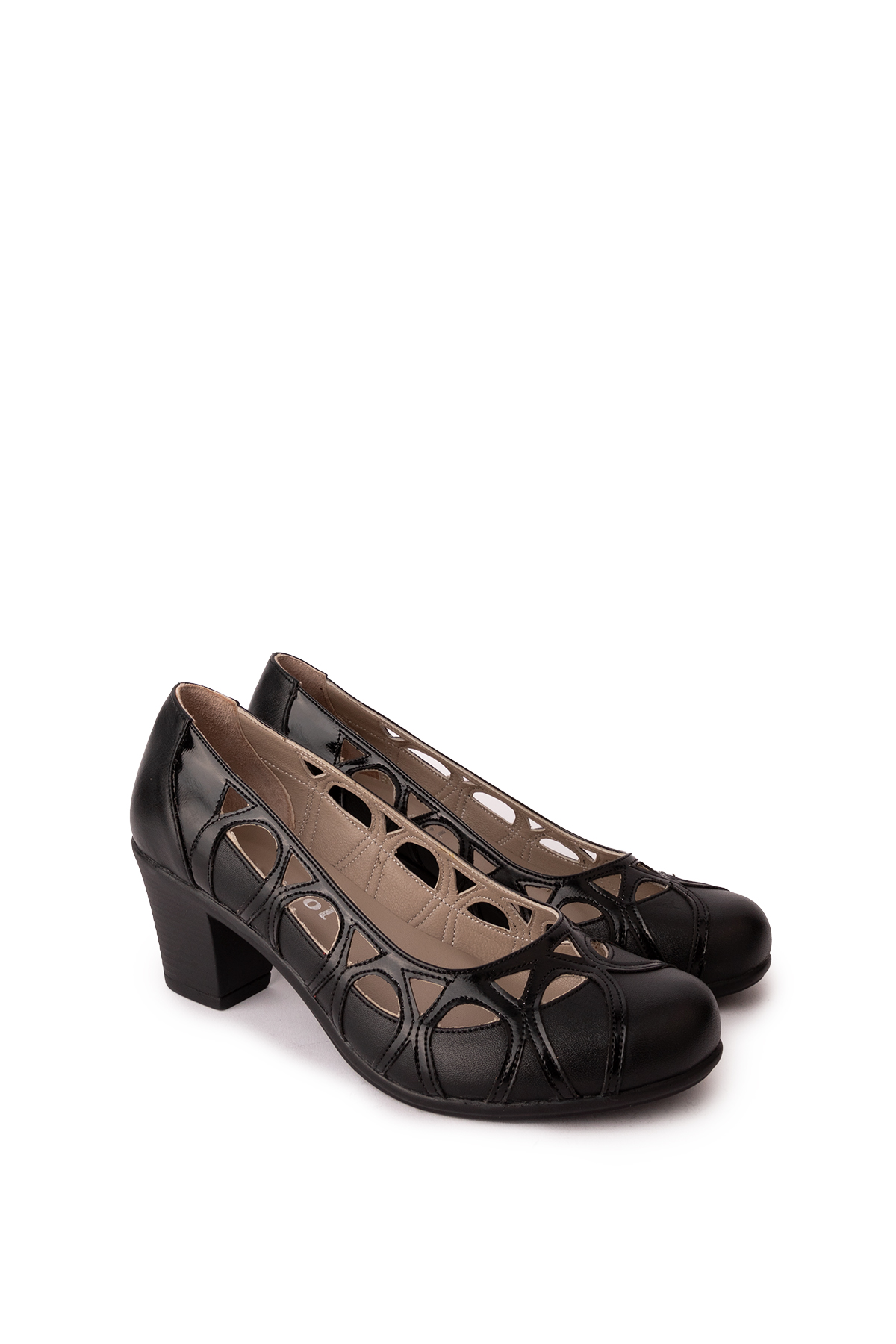 Gondol Kadın Hakiki Deri Yuvarlak Burun Topuklu Ayakkabı vdt.1640 - Görsel 3