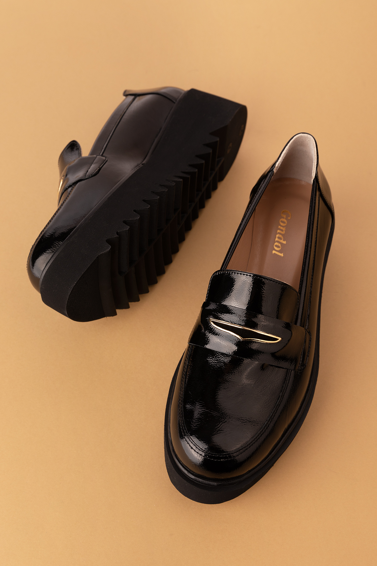 Gondol Hakiki Deri Dolgu Topuklu Şık Ayakkabı ast.8401 - Görsel 4