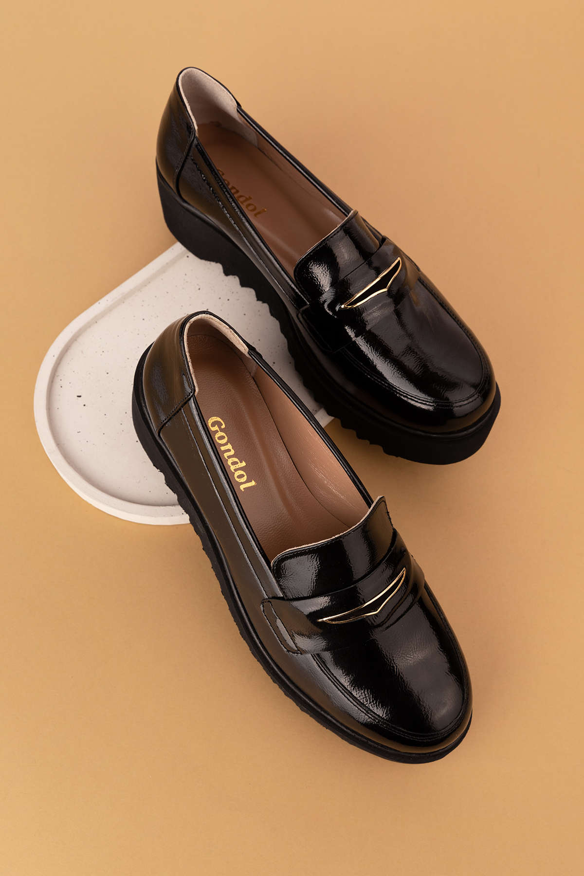 Gondol Hakiki Deri Dolgu Topuklu Şık Ayakkabı ast.8401 - Görsel 5