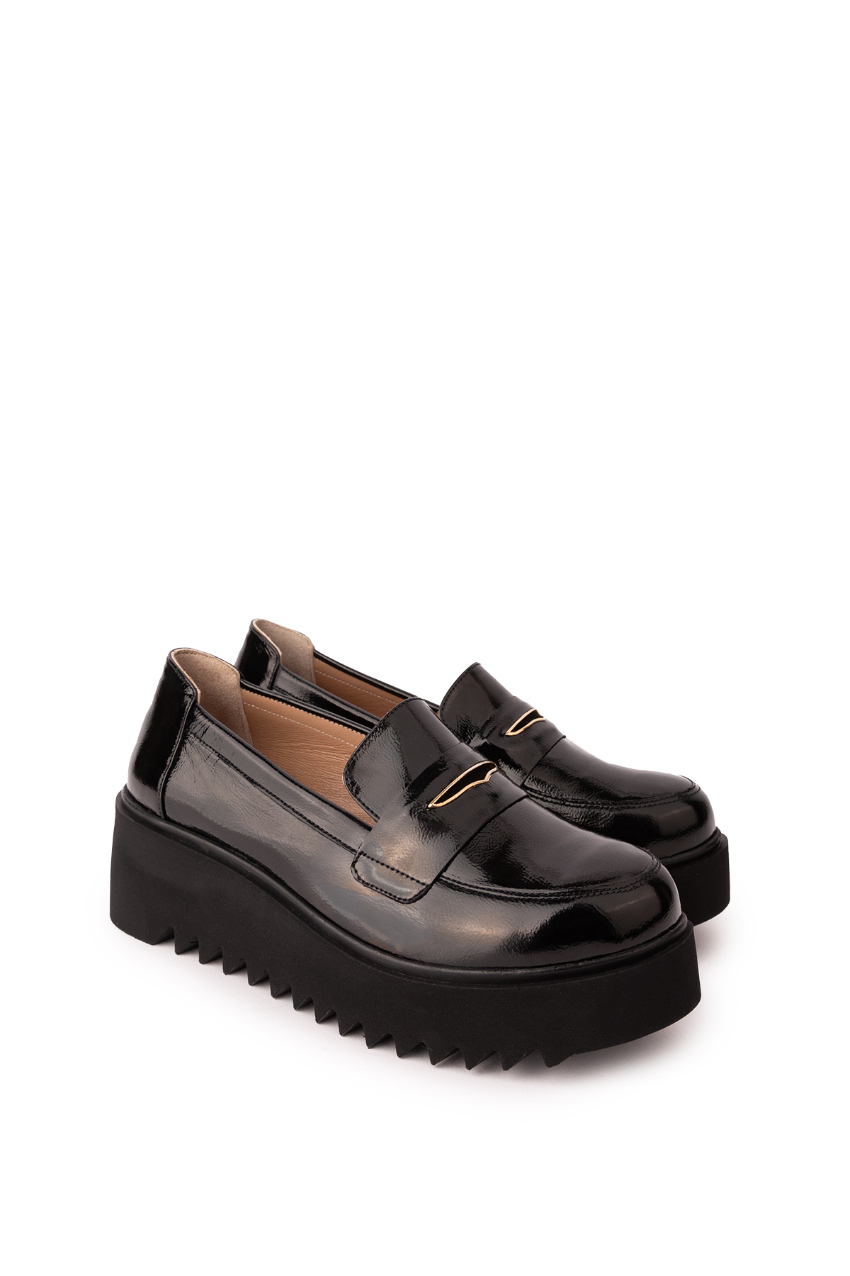 Gondol Hakiki Deri Dolgu Topuklu Şık Ayakkabı ast.8401 - Görsel 2