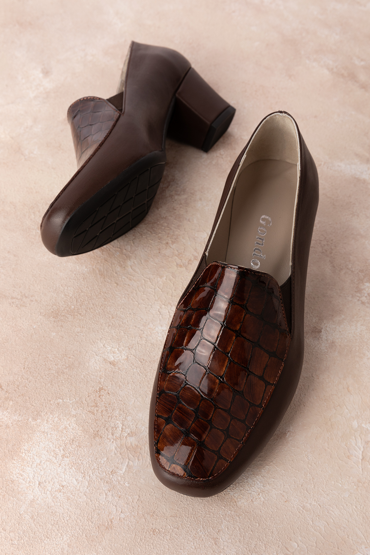 Gondol Hakiki Deri Kısa Topuklu Ayakkabı vdt.61 - Görsel 6