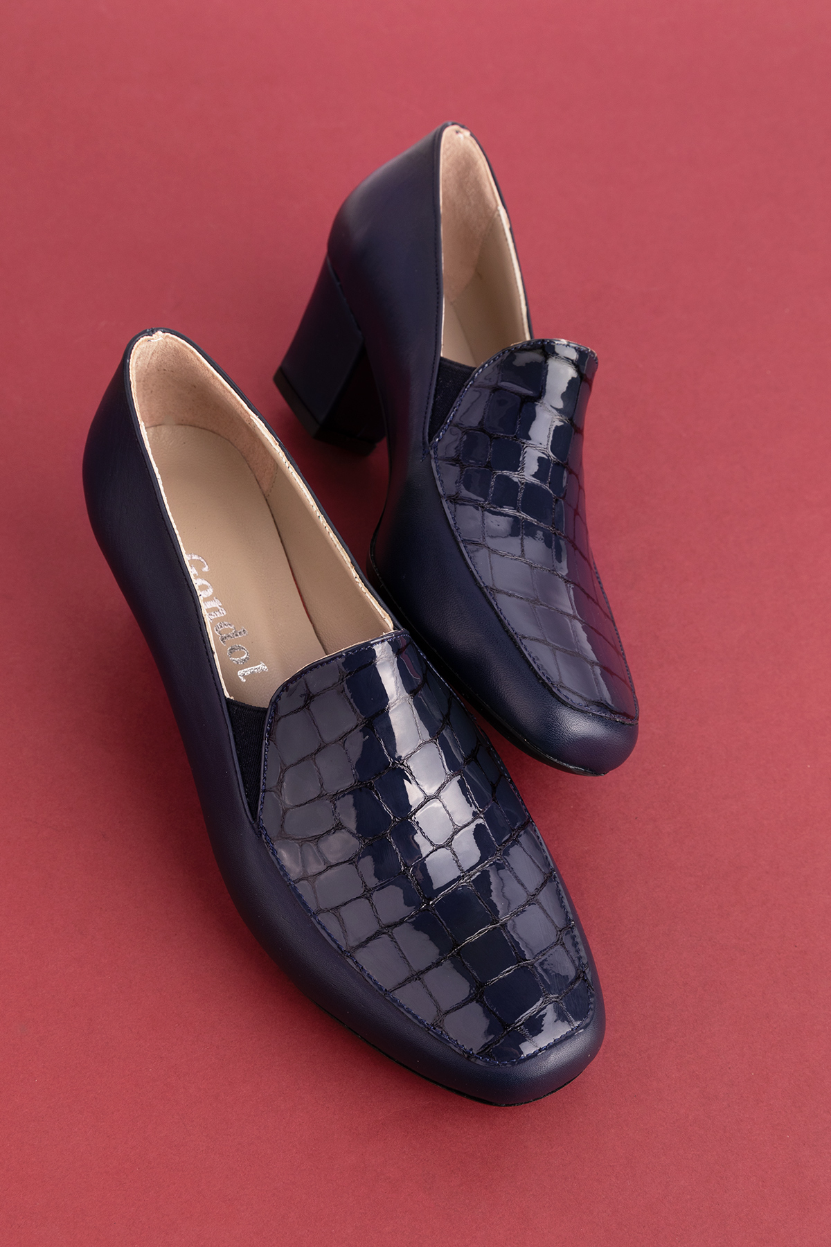 Gondol Kundura Gondol Hakiki Deri Kısa Topuklu Ayakkabı vdt.61 - Görsel 3